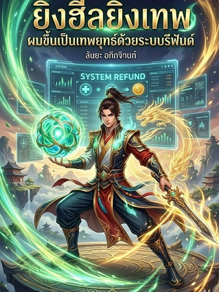 ปก ยิ่งฮีลยิ่งเทพ ผมขึ้นเป็นเทพยุทธ์ด้วยระบบรีฟันด์
