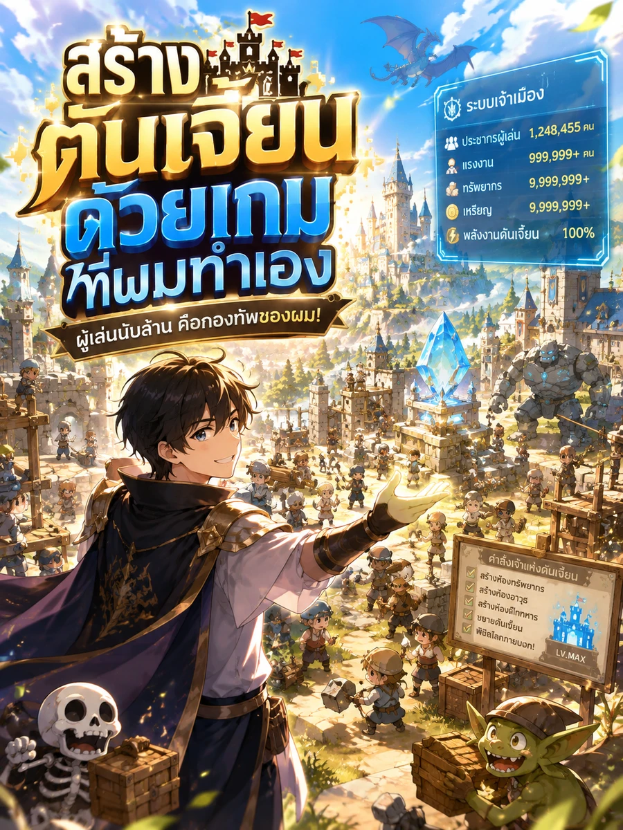 ปก สร้างดันเจี้ยนด้วยเกมที่ผมทําเอง (ฟรี 100 ตอน)