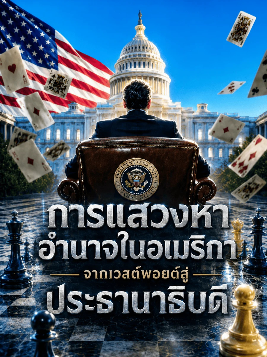 ปก การแสวงหาอํานาจในอเมริกา จากเวสต์พอยต์สู่ประธานาธิบดี