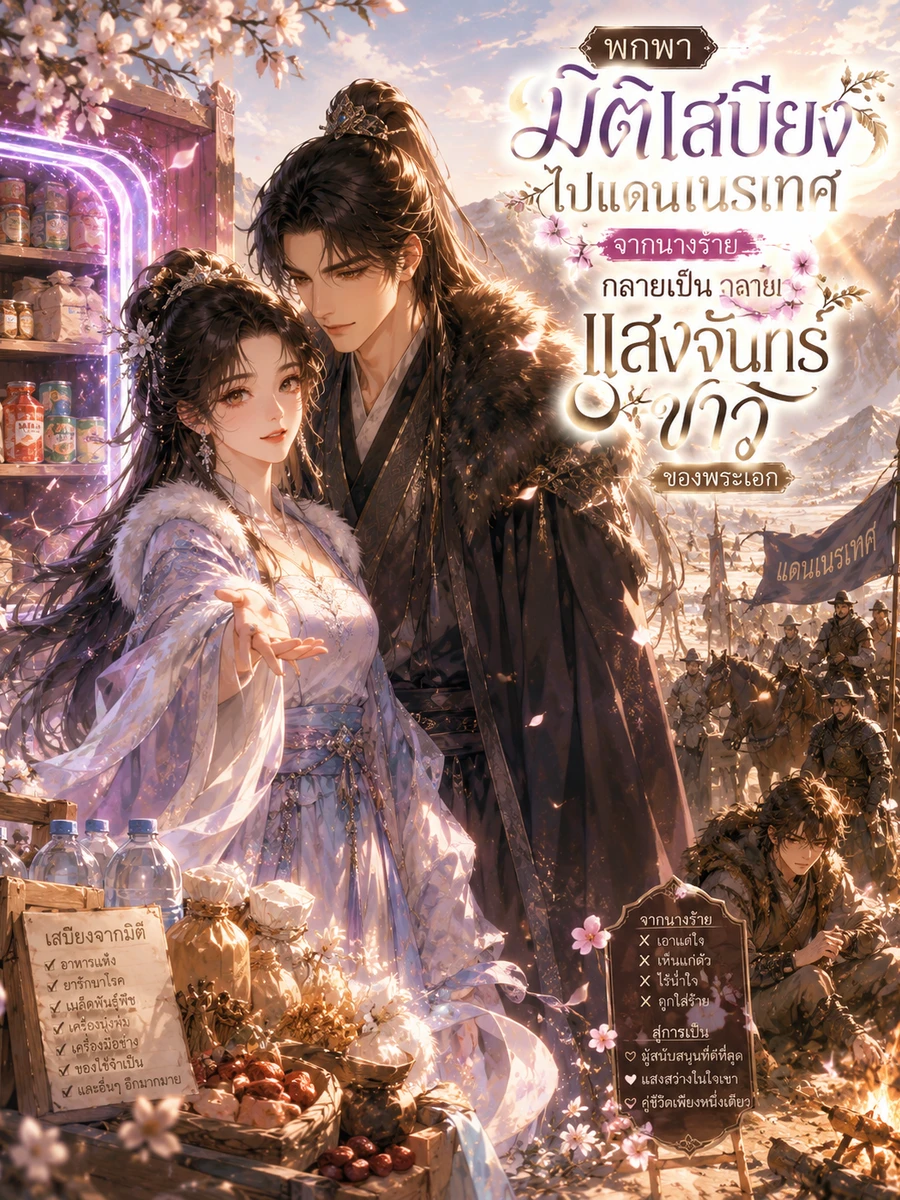 ปก พกพามิติเสบียงไปแดนเนรเทศ จากนางร้ายกลายเป็นแสงจันทร์ขาวของพระเอก