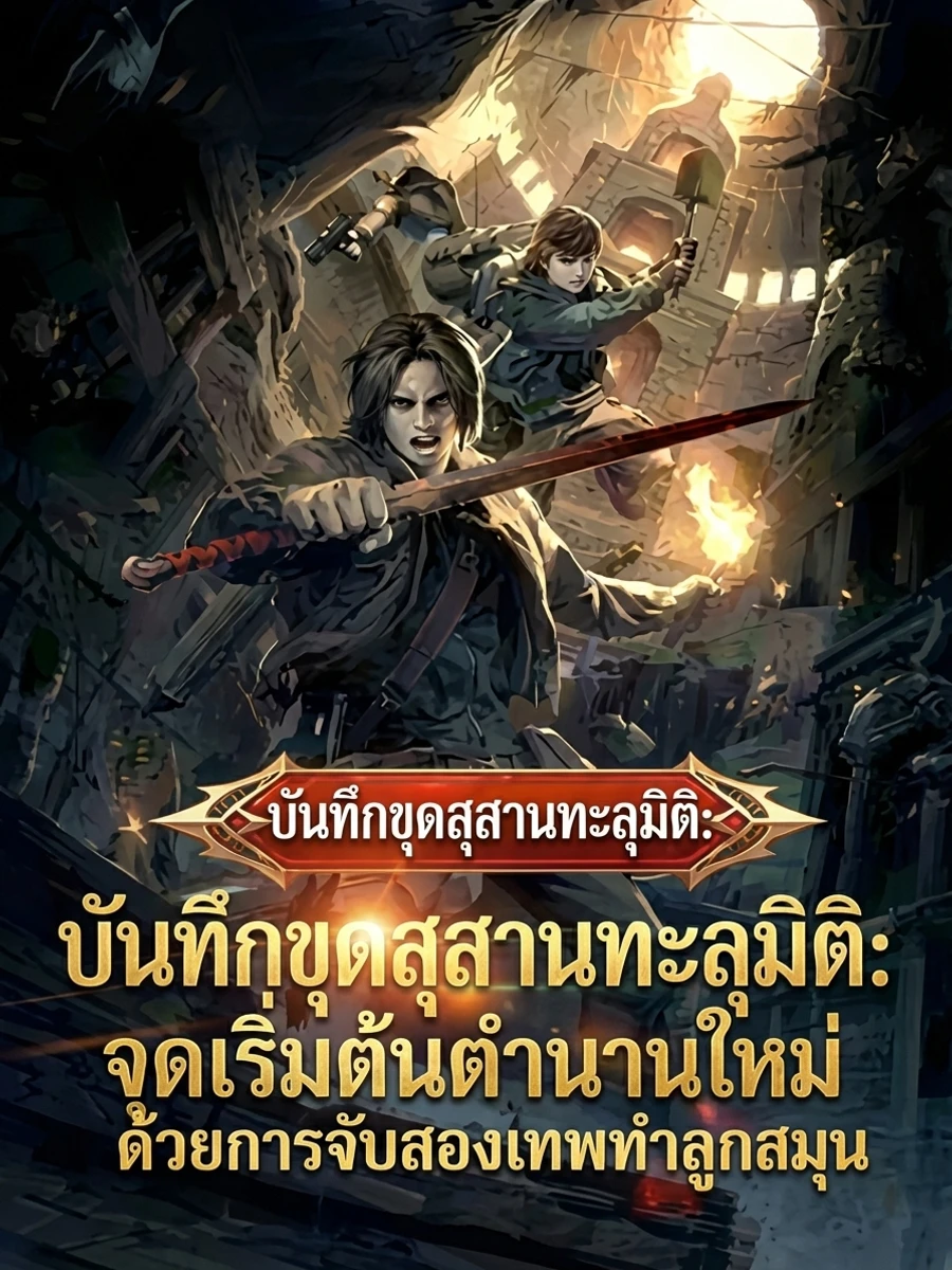 ปก บันทึกขุดสุสานทะลุมิติ: จุดเริ่มต้นตํานานใหม่ด้วยการจับสองเทพนักขุดสุสานทําลูกสมุน