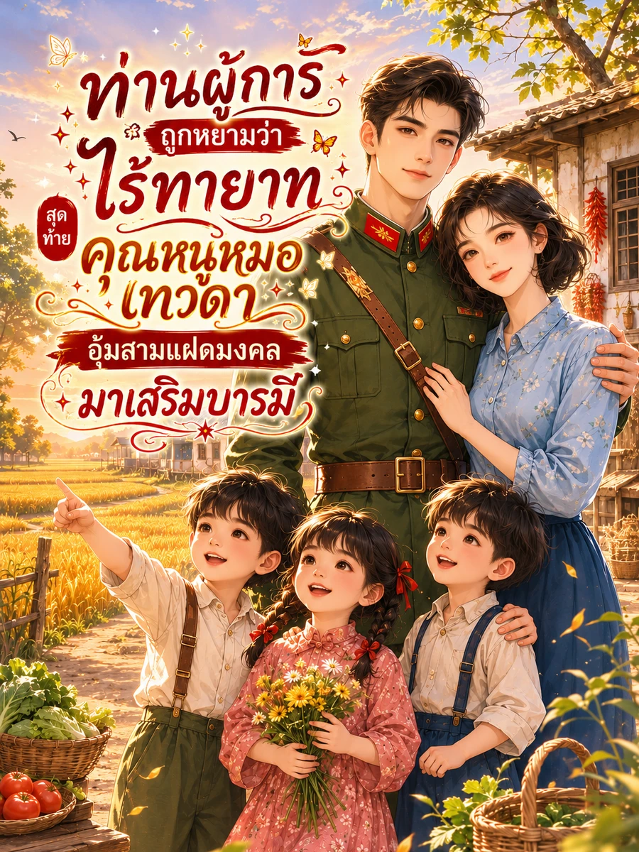 ปก (จบแล้ว) ท่านผู้การถูกหยามว่าไร้ทายาท สุดท้ายคุณหนูหมอเทวดาอุ้มสามแฝดมงคลมาเสริมบารมี