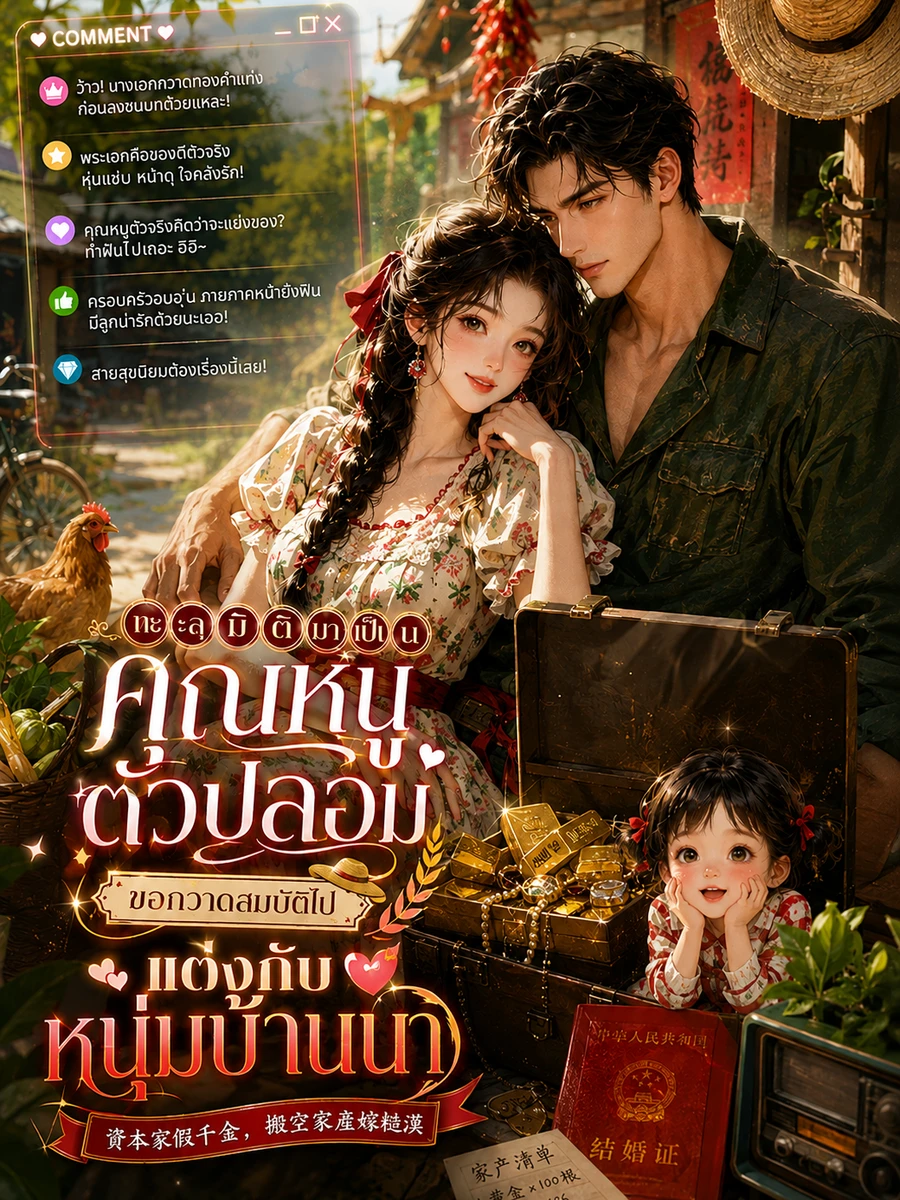 ปก [จบแล้ว] ทะลุมิติมาเป็นคุณหนูตัวปลอม ขอกวาดสมบัติไปแต่งกับหนุ่มบ้านนา