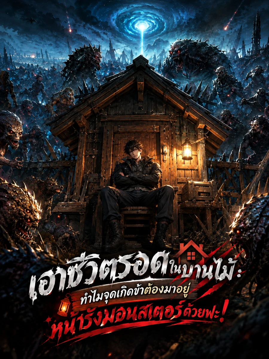 ปก เอาชีวิตรอดในบ้านไม้: ทําไมจุดเกิดข้าต้องมาอยู่หน้ารังมอนสเตอร์ด้วยฟะ!