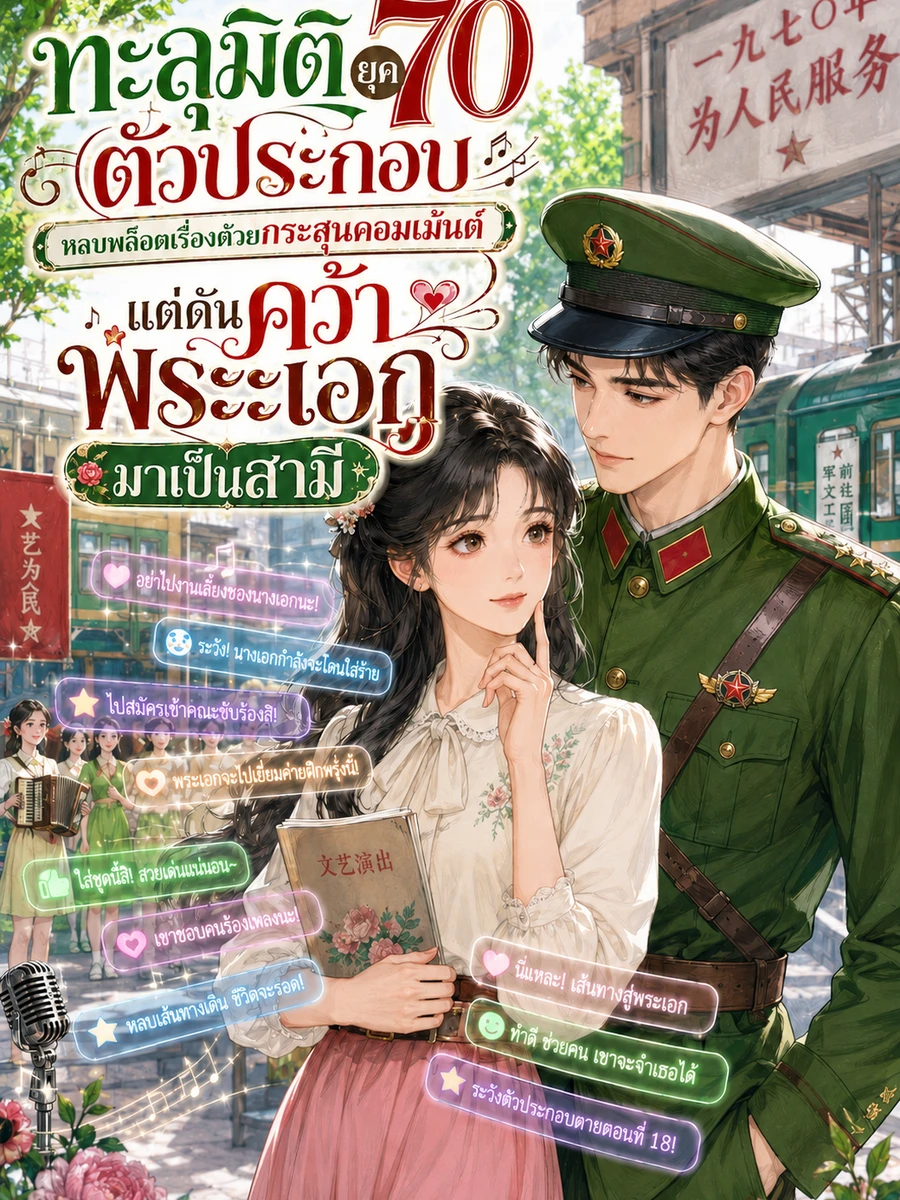 ปก [จบแล้ว] ทะลุมิติยุค 70 ตัวประกอบหลบพล็อตเรื่องด้วยกระสุนคอมเม้นต์ แต่ดันคว้าพระเอกมาเป็นสามี