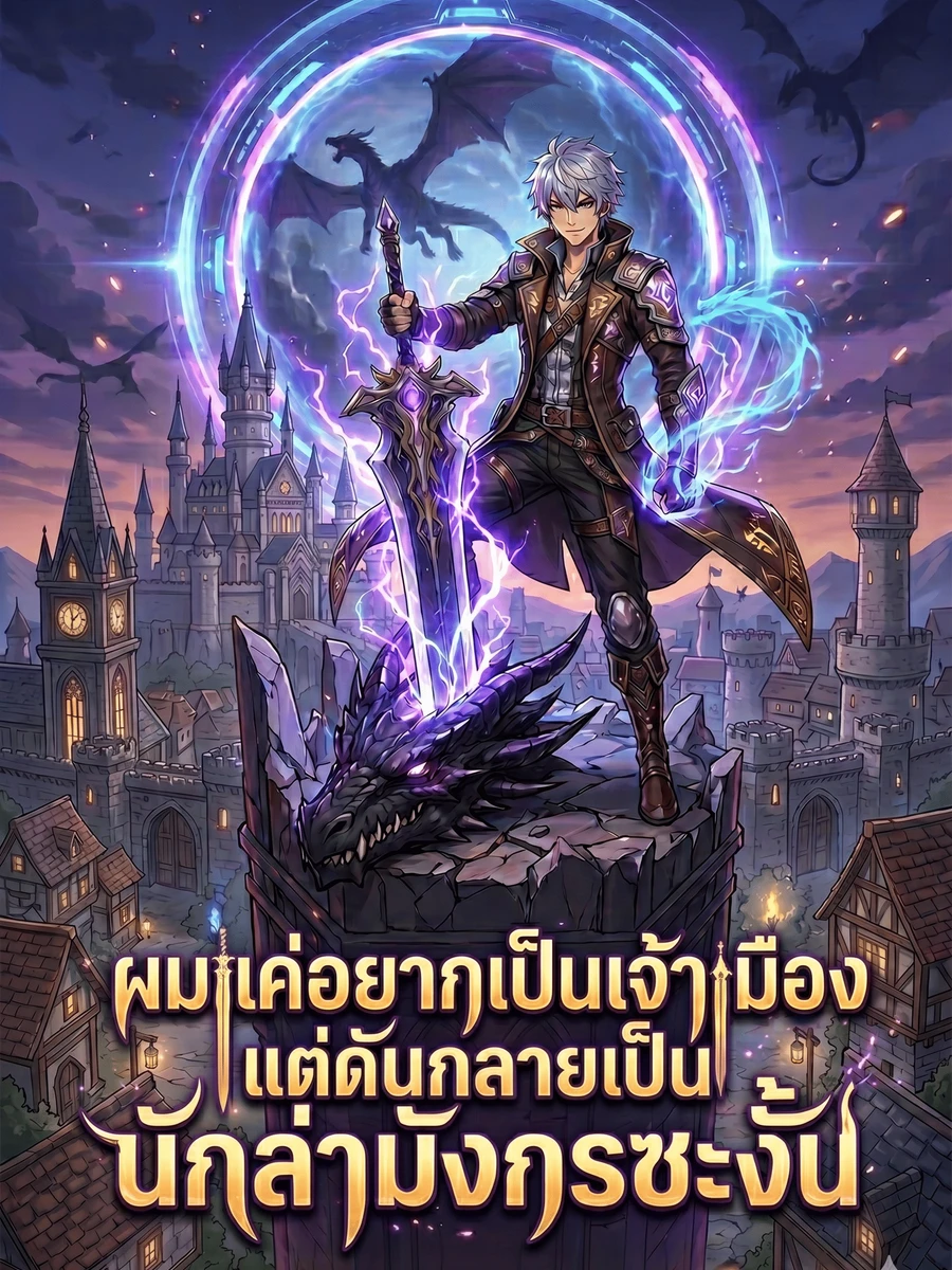 ปก ผมแค่อยากเป็นเจ้าเมือง แต่ดันกลายเป็นนักล่ามังกรซะงั้น