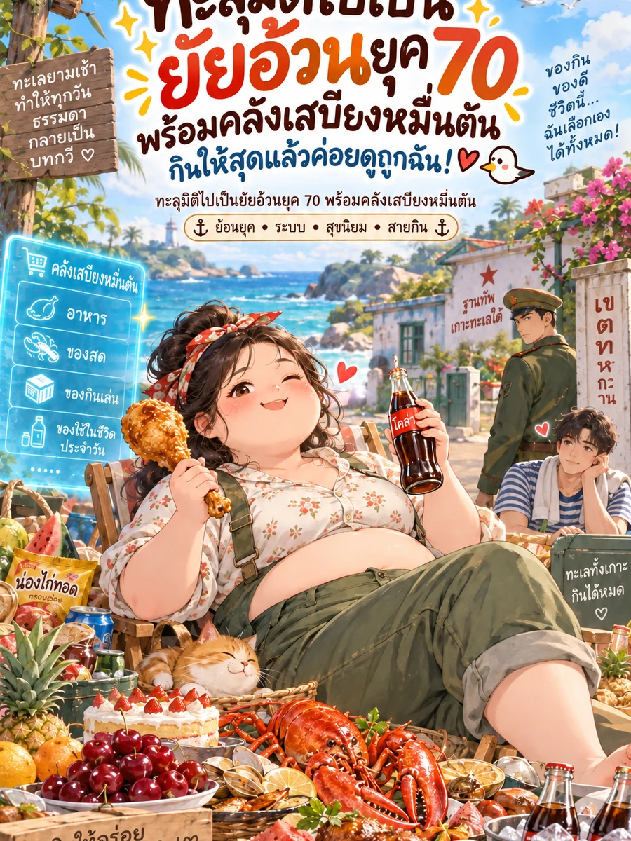 ปก ทะลุมิติไปเป็นยัยอ้วนยุค 70 พร้อมคลังเสบียงหมื่นตัน