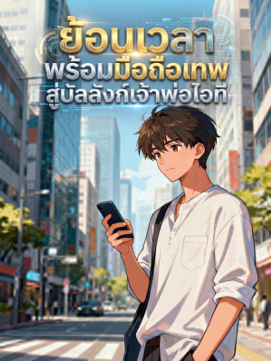 ปก ย้อนเวลาพร้อมมือถือเทพ สู่บัลลังก์เจ้าพ่อไอที