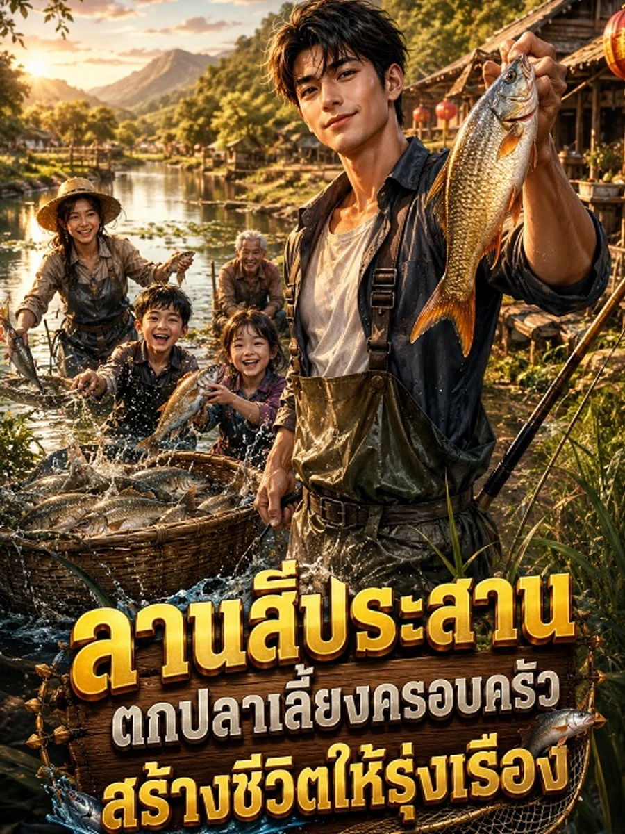ปก ลานสี่ประสาน: ตกปลาเลี้ยงครอบครัว สร้างชีวิตให้รุ่งเรือง