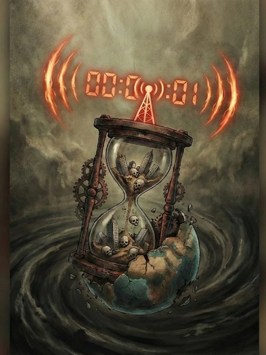 ปก " ข่าวรายวัน" นับถอยหลังการสูญพันธุ์ของมนุษยชาติ