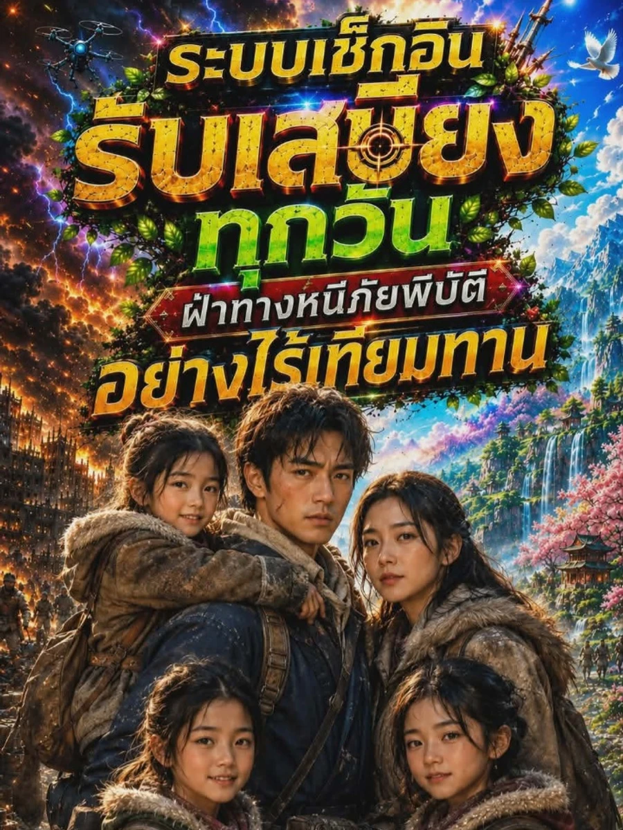 ปก (อ่านฟรี 200 ตอน) ระบบเช็กอินรับเสบียงทุกวัน : ฝ่าทางหนีภัยพิบัติอย่างไร้เทียมทาน