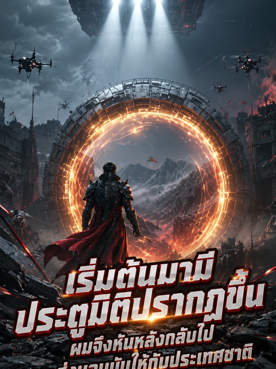 ปก เริ่มต้นมามีประตูมิติปรากฏขึ้น ผมจึงหันหลังกลับไปและส่งมอบมันให้กับประเทศชาติ