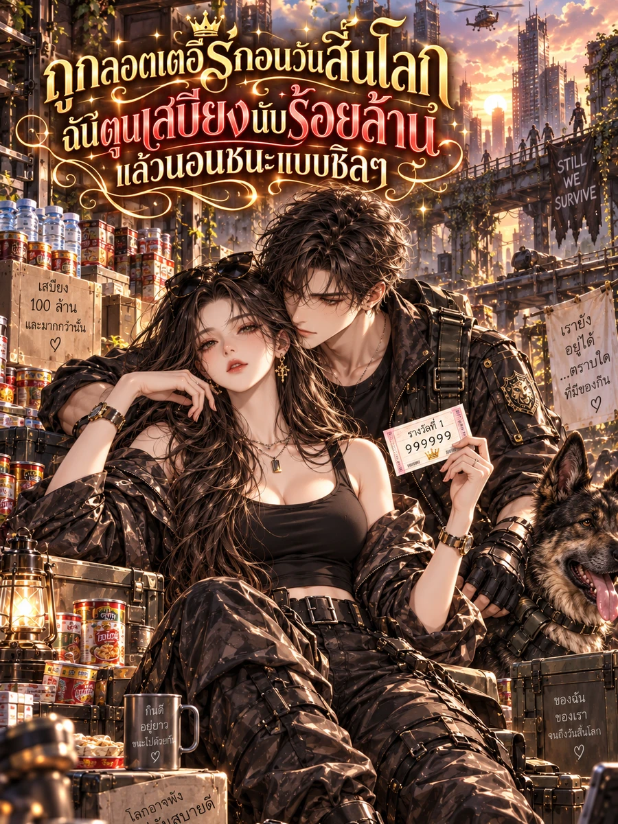 ปก ถูกลอตเตอรี่ก่อนวันสิ้นโลก ฉันตุนเสบียงนับร้อยล้านแล้วนอนชนะแบบชิลๆ