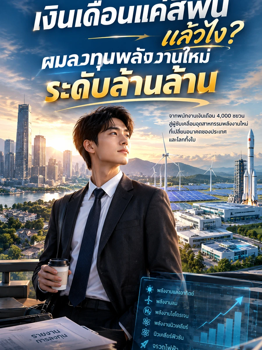 ปก เงินเดือนแค่สี่พัน แล้วไง? ผมลงทุนพลังงานใหม่ระดับล้านล้าน