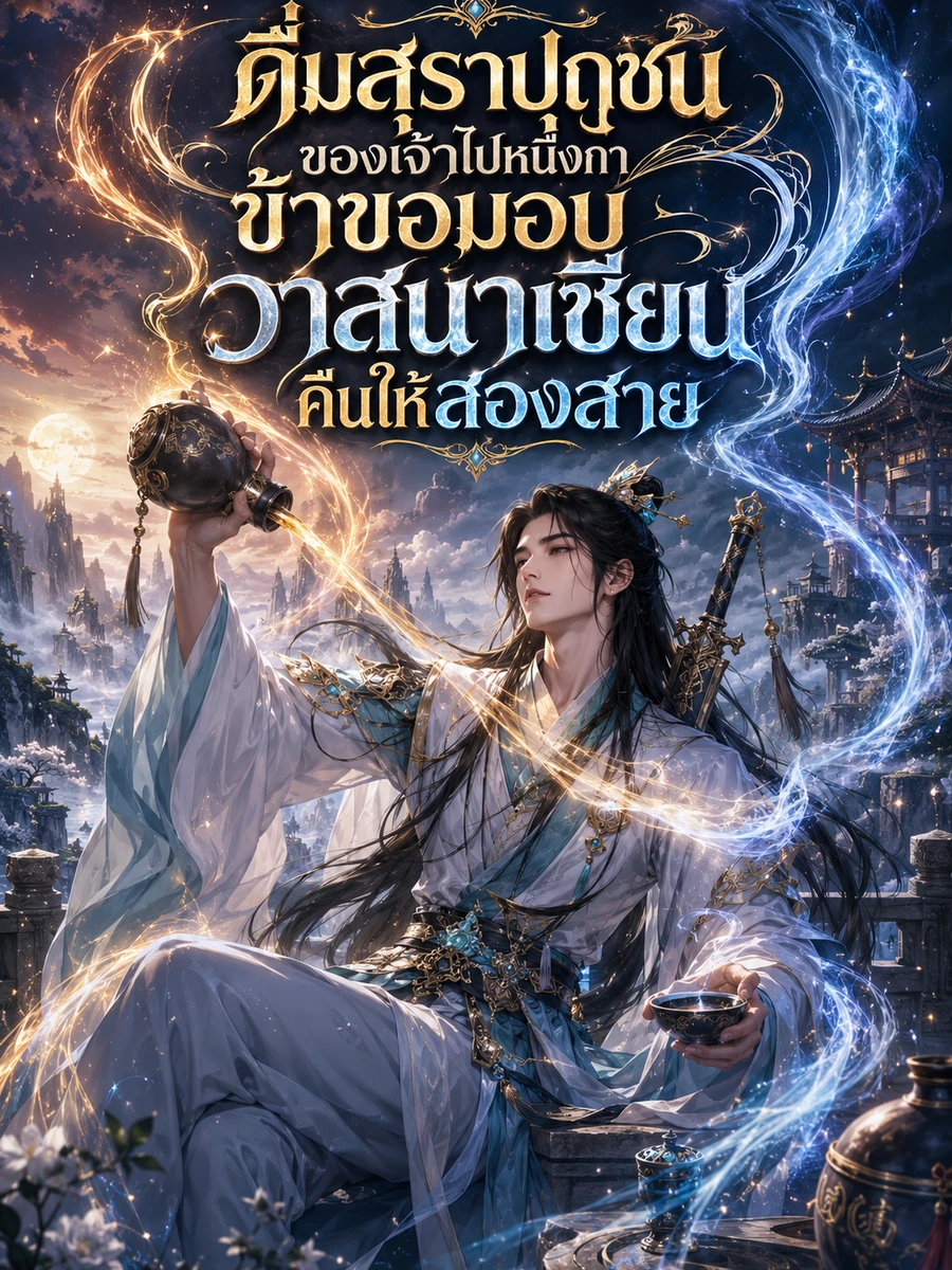ปก ดื่มสุราปุถุชนของเจ้าไปหนึ่งกา ข้าขอมอบวาสนาเซียนคืนให้สองสาย