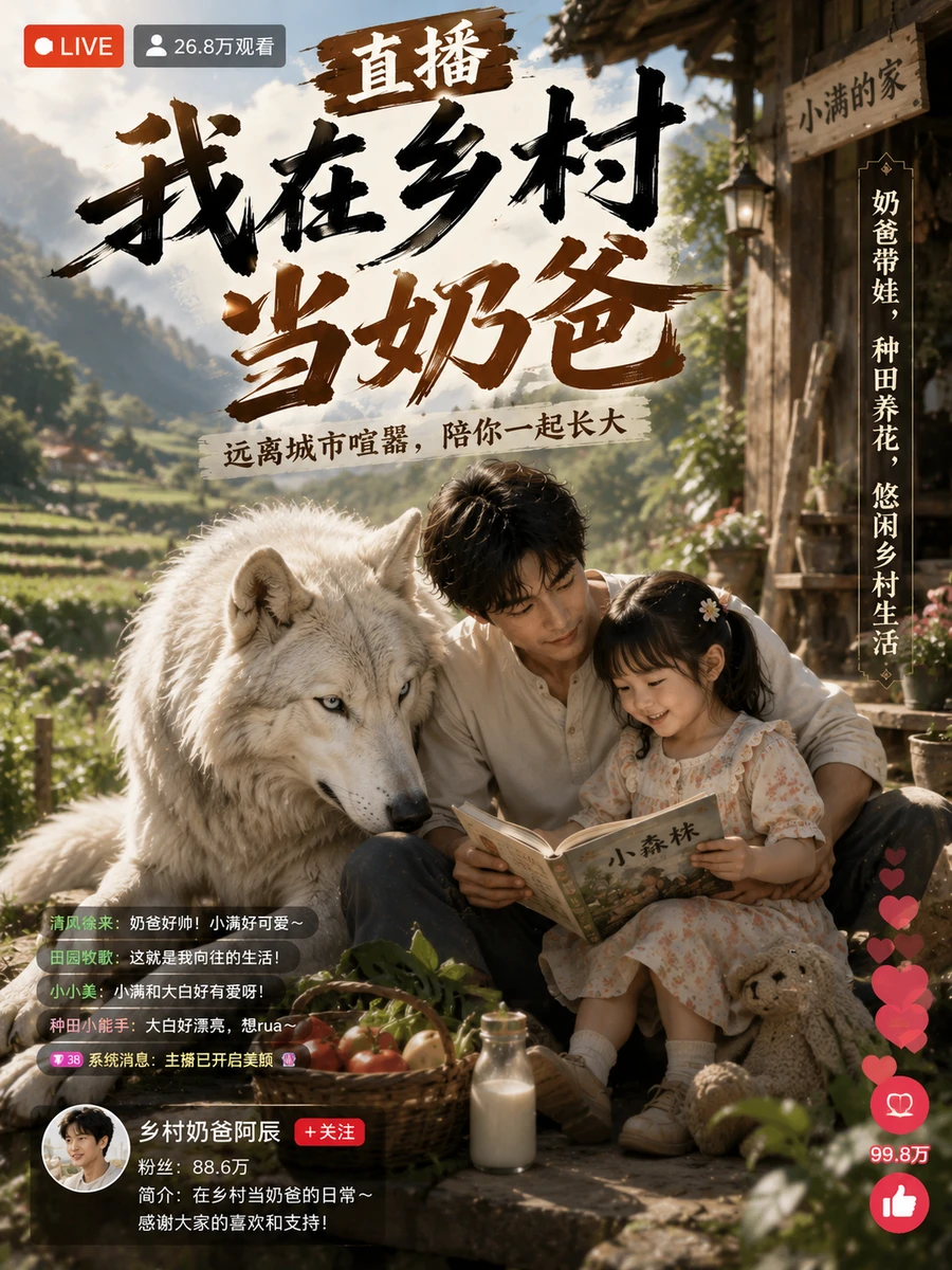 ปก ถ่ายทอดสดผมเป็นคุณพ่อเลี้ยงลูกในชนบท