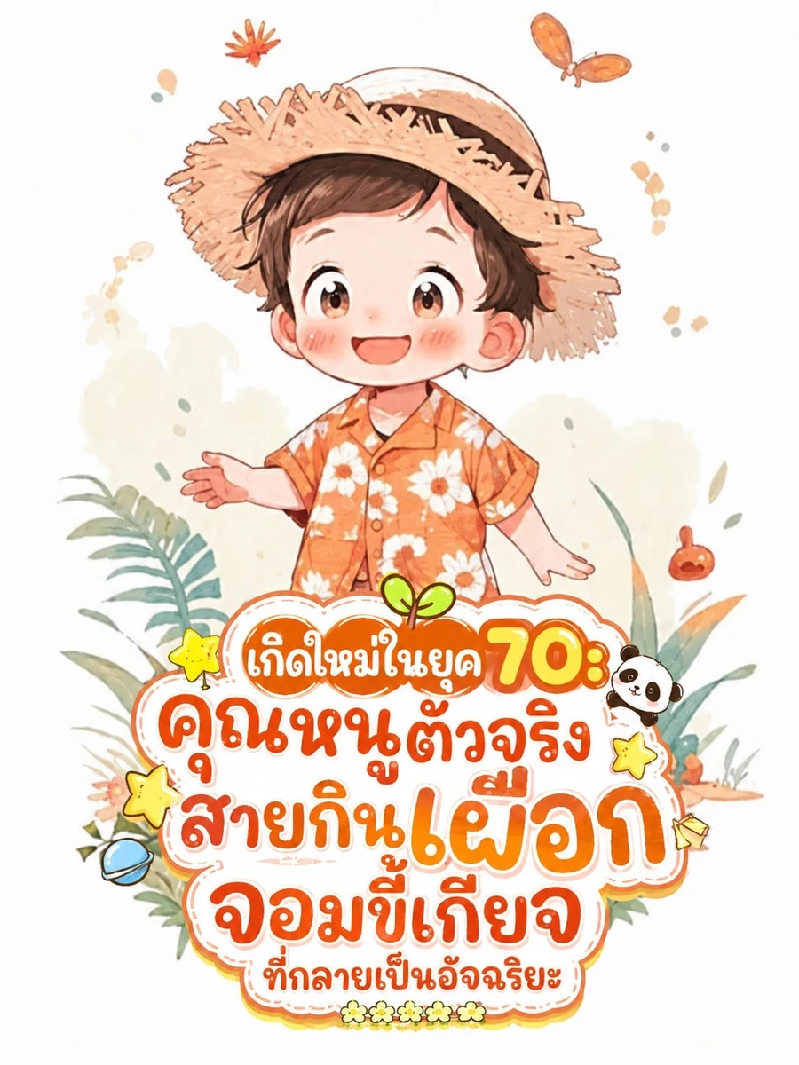 ปก "เกิดใหม่ในยุค 70: คุณหนูตัวจริงสายกินเผือก จอมขี้เกียจที่กลายเป็นอัจฉริยะ"