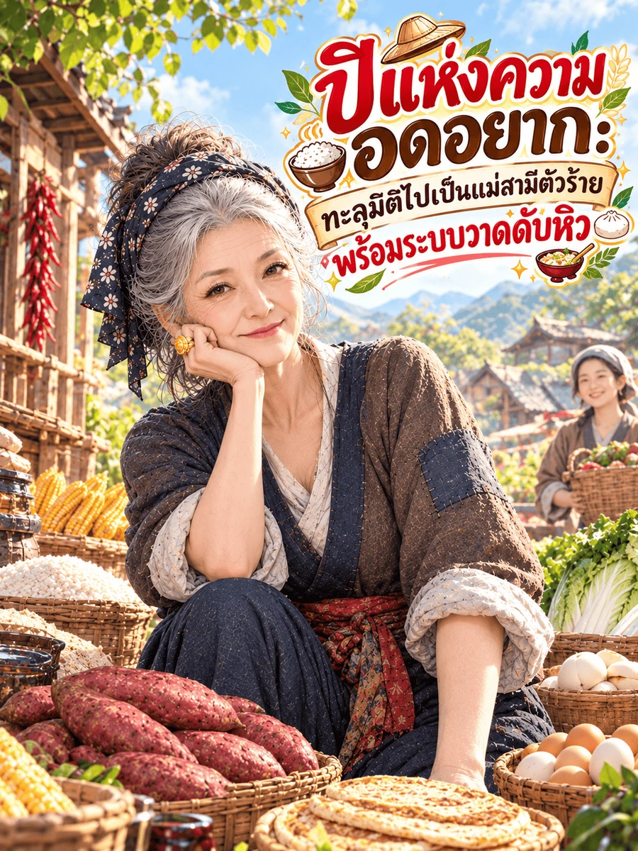 ปก [ชนต้นฉบับ] ปีแห่งความอดอยาก:ทะลุมิติไปเป็นแม่สามีตัวร้ายพร้อมระบบวาดดับหิว