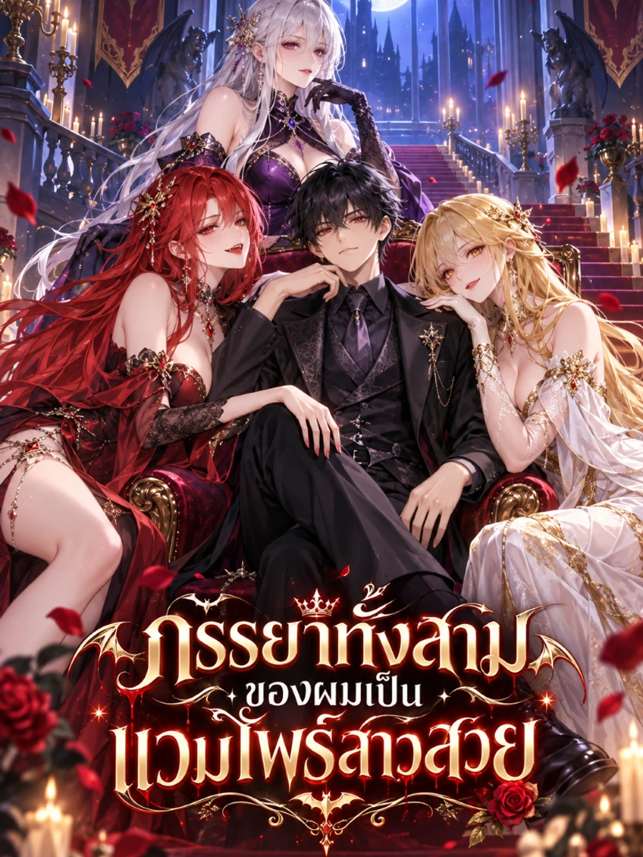 ปก ภรรยาทั้งสามของผมเป็นแวมไพร์สาวสวย