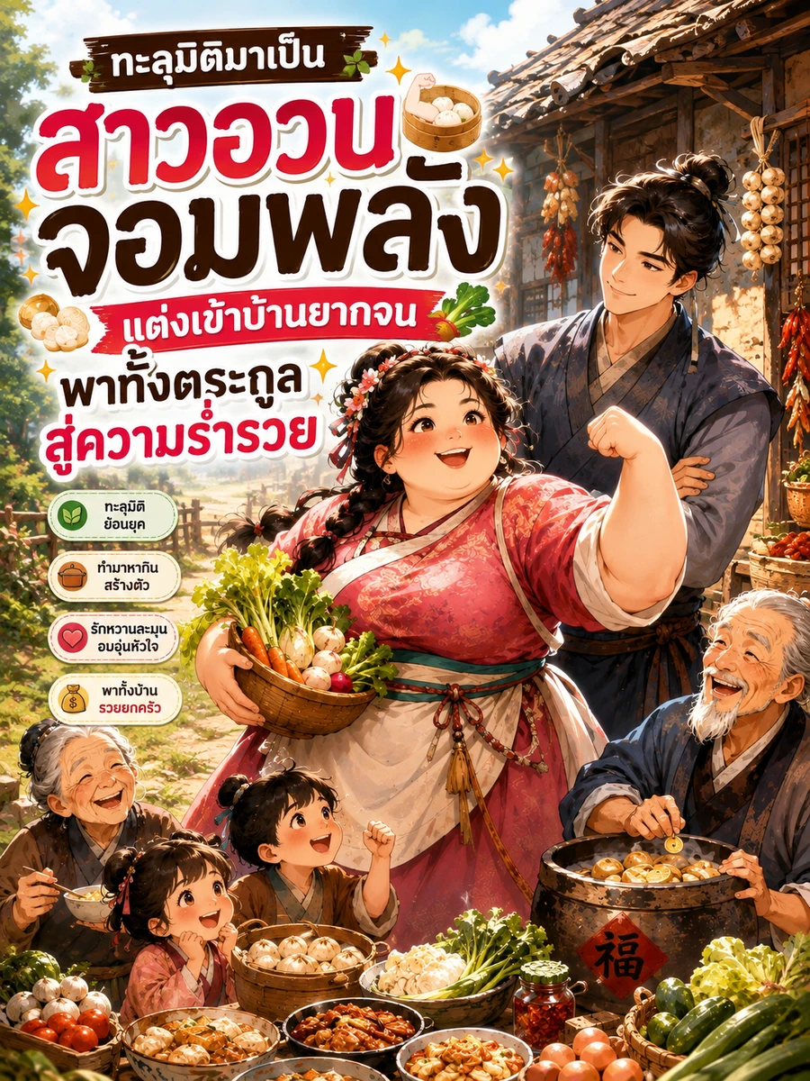 ปก [จบ] ทะลุมิติมาเป็นสาวอวบจอมพลัง แต่งเข้าบ้านยากจน พาทั้งตระกูลสู่ความร่ํารวย