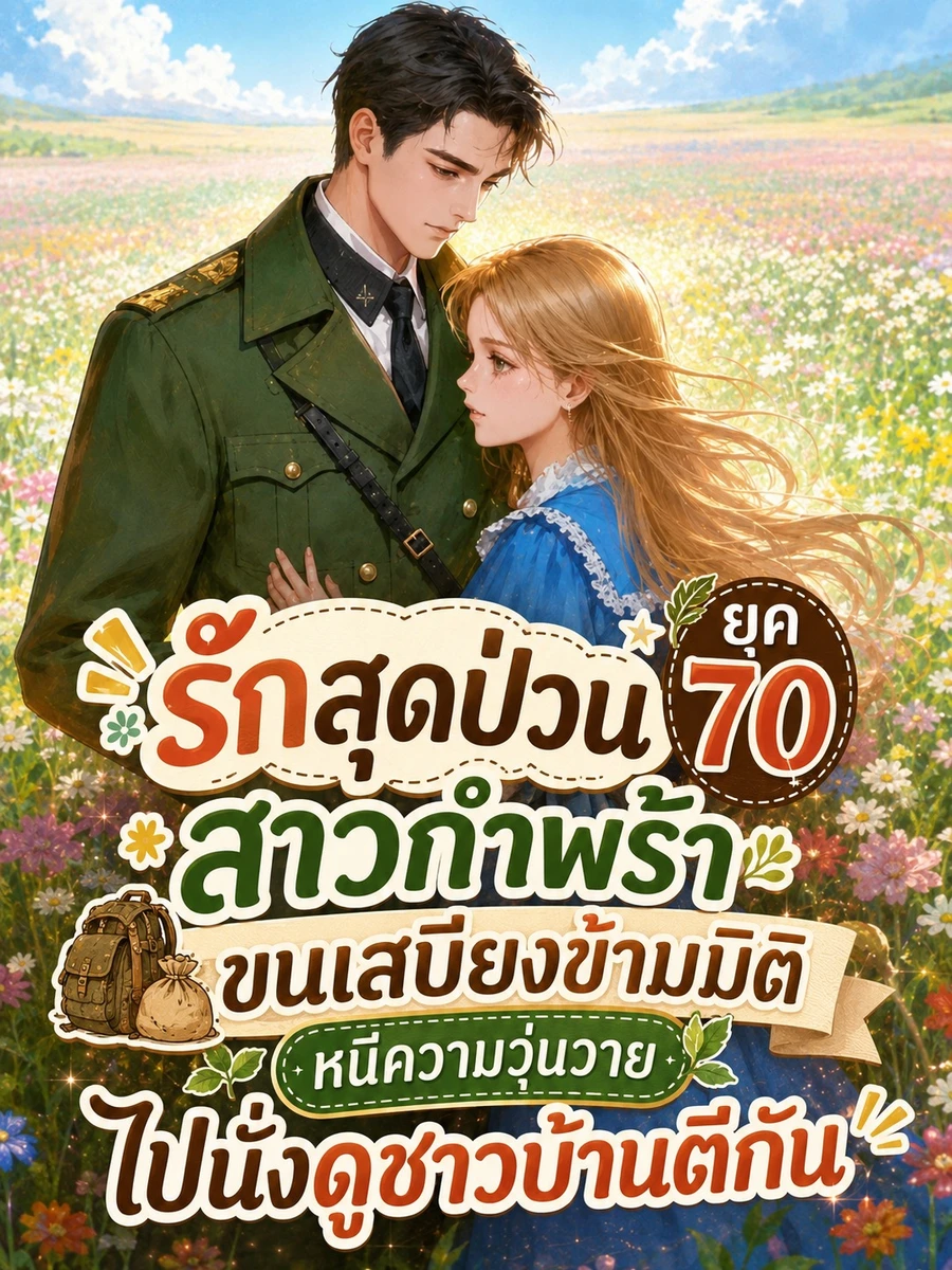 ปก รักสุดป่วนยุค 70 สาวกําพร้าขนเสบียงข้ามมิติ หนีความวุ่นวายไปนั่งดูชาวบ้านตีกัน