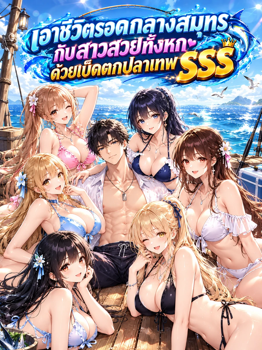 ปก เอาชีวิตรอดกลางสมุทร กับสาวสวยทั้งหก ด้วยเบ็ดตกปลาเทพ SSS