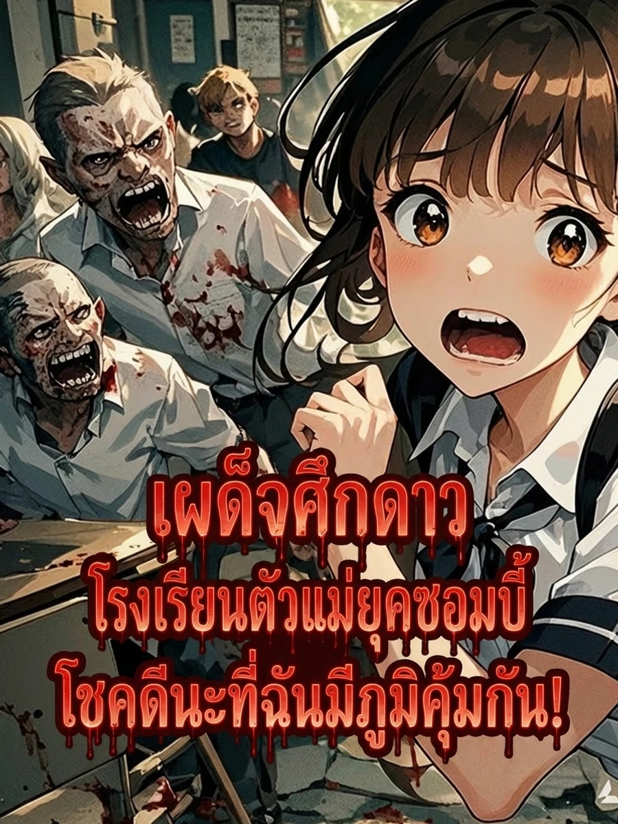 ปก เผด็จศึกดาวโรงเรียนตัวแม่ยุคซอมบี้ โชคดีนะที่ผมมีภูมิคุ้มกัน!