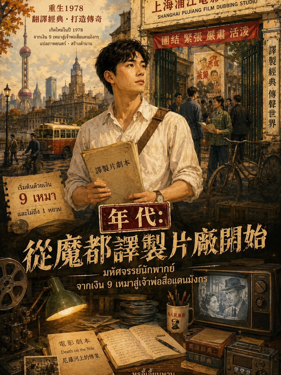 ปก มหัศจรรย์นักพากย์ จากเงิน 9 เหมาสู่เจ้าพ่อสื่อแดนมังกร