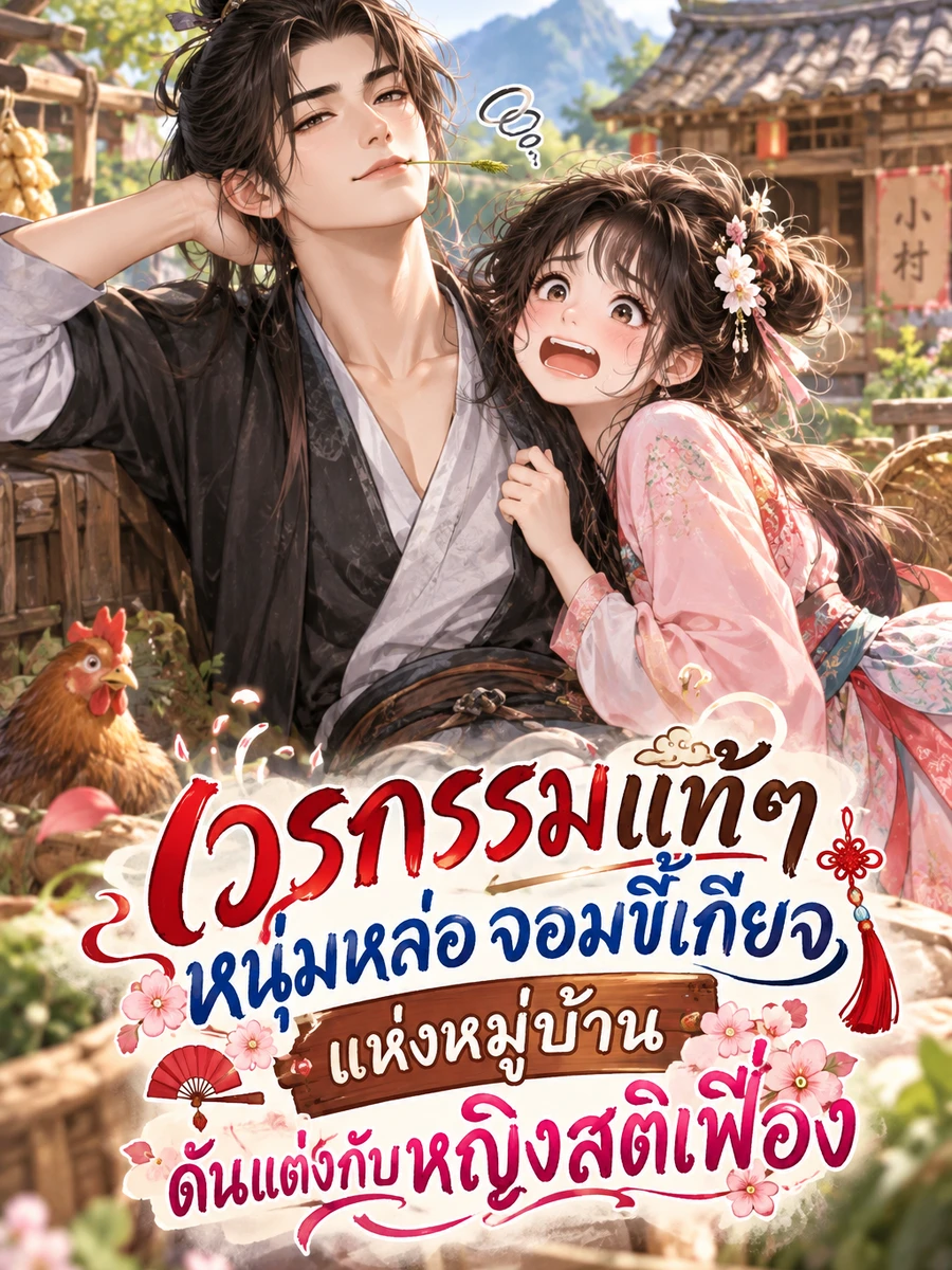 ปก เวรกรรมแท้ๆ หนุ่มหล่อจอมขี้เกียจแห่งหมู่บ้าน ดันแต่งกับหญิงสติเฟื่อง