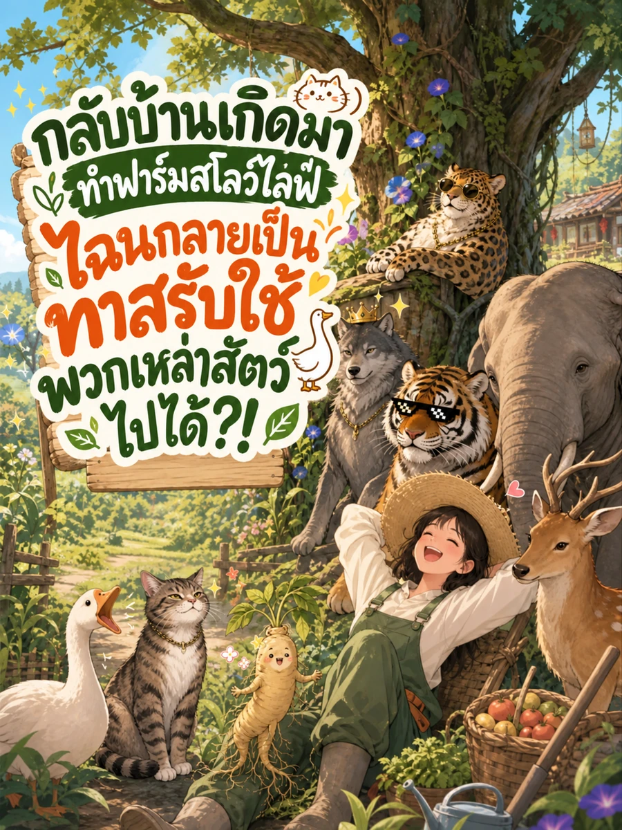 ปก กลับบ้านเกิดมาทําฟาร์มสโลว์ไลฟ์ ไฉนกลายเป็นทาสรับใช้พวกเหล่าสัตว์ไปได้?!