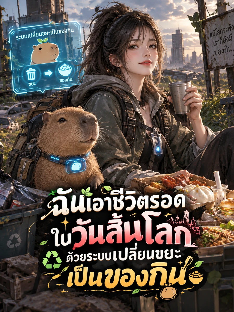 ปก ฉันเอาชีวิตรอดในวันสิ้นโลกด้วยระบบเปลี่ยนขยะเป็นของกิน