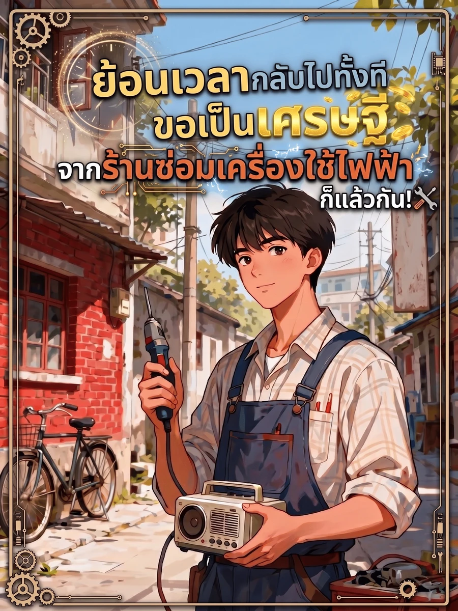 ปก ย้อนเวลากลับไปทั้งที ขอเป็นเศรษฐีจากร้านซ่อมเครื่องใช้ไฟฟ้าก็แล้วกัน!