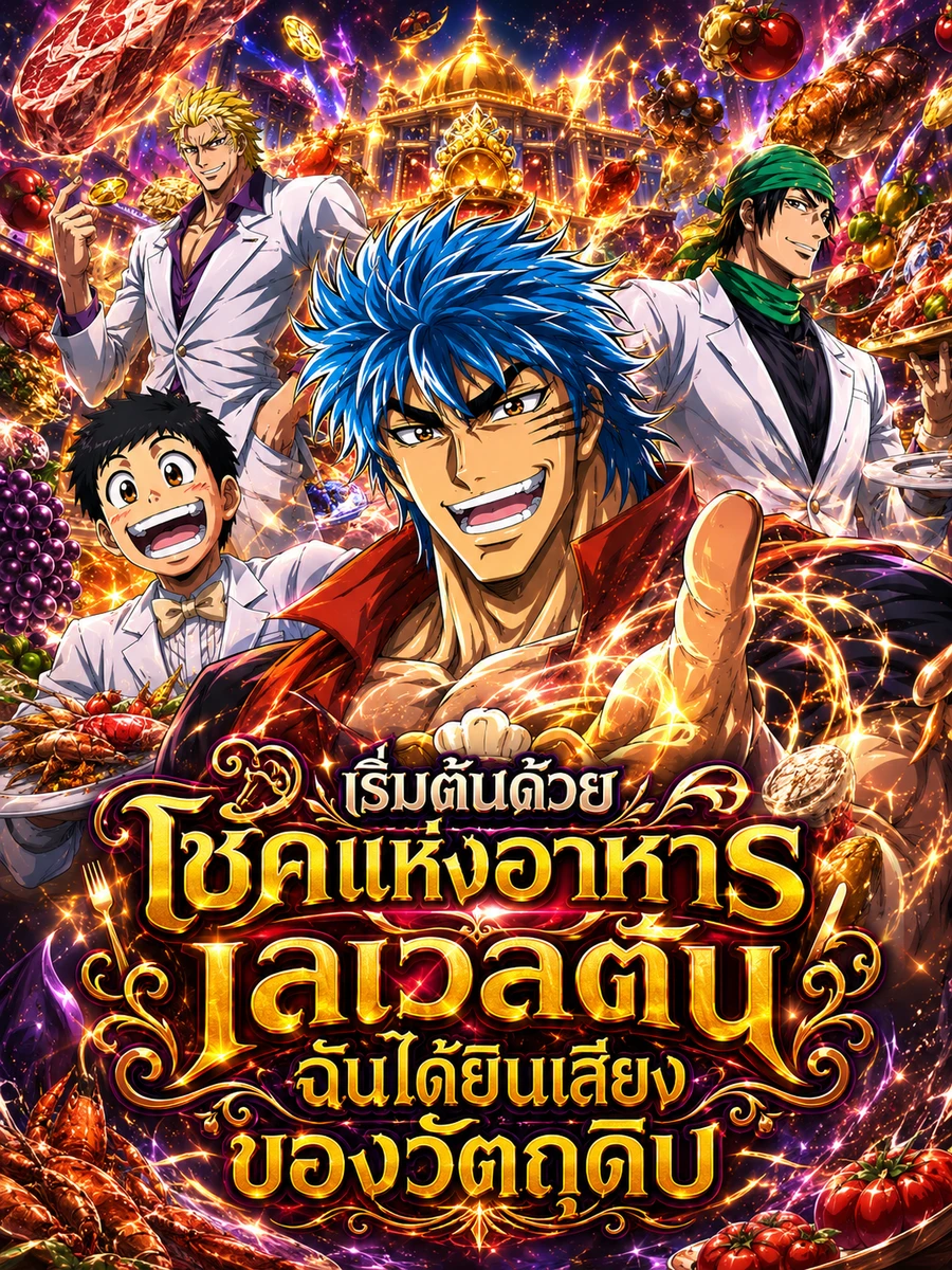 ปก เริ่มต้นด้วยโชคแห่งอาหารเลเวลตัน ฉันได้ยินเสียงของวัตถุดิบ