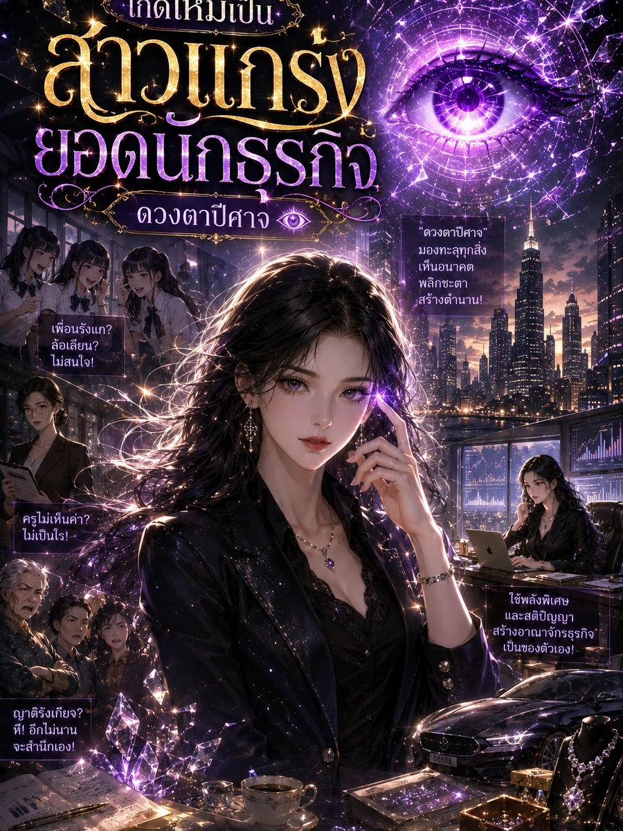 ปก เกิดใหม่เป็นสาวแกร่งยอดนักธุรกิจดวงตาปีศาจ