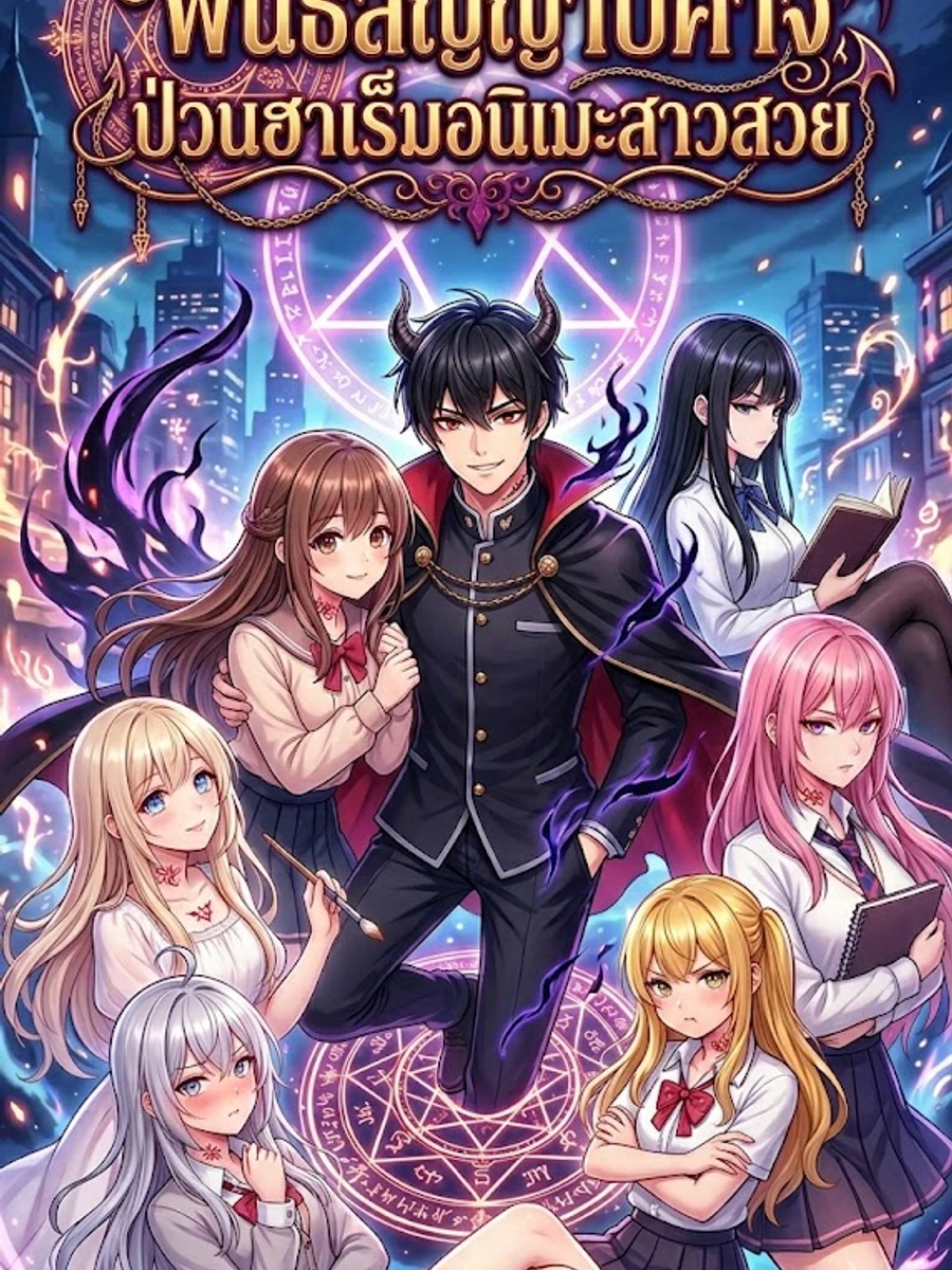 ปก พันธสัญญาปีศาจ ป่วนฮาเร็มอนิเมะสาวสวย