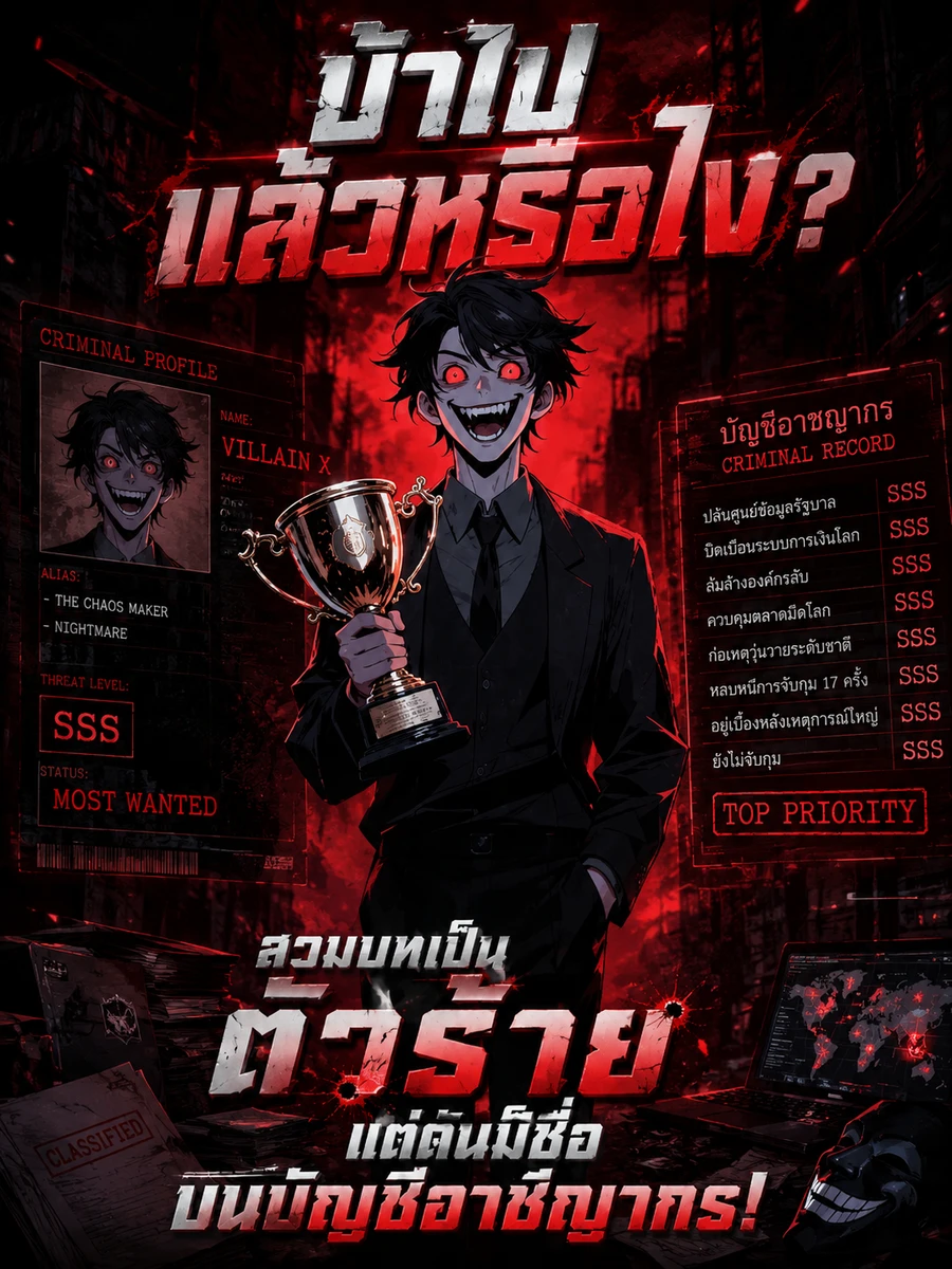 ปก (จบแล้ว) บ้าไปแล้วหรือไง? สวมบทเป็นตัวร้ายแต่ดันมีชื่อบนบัญชีอาชญากร!