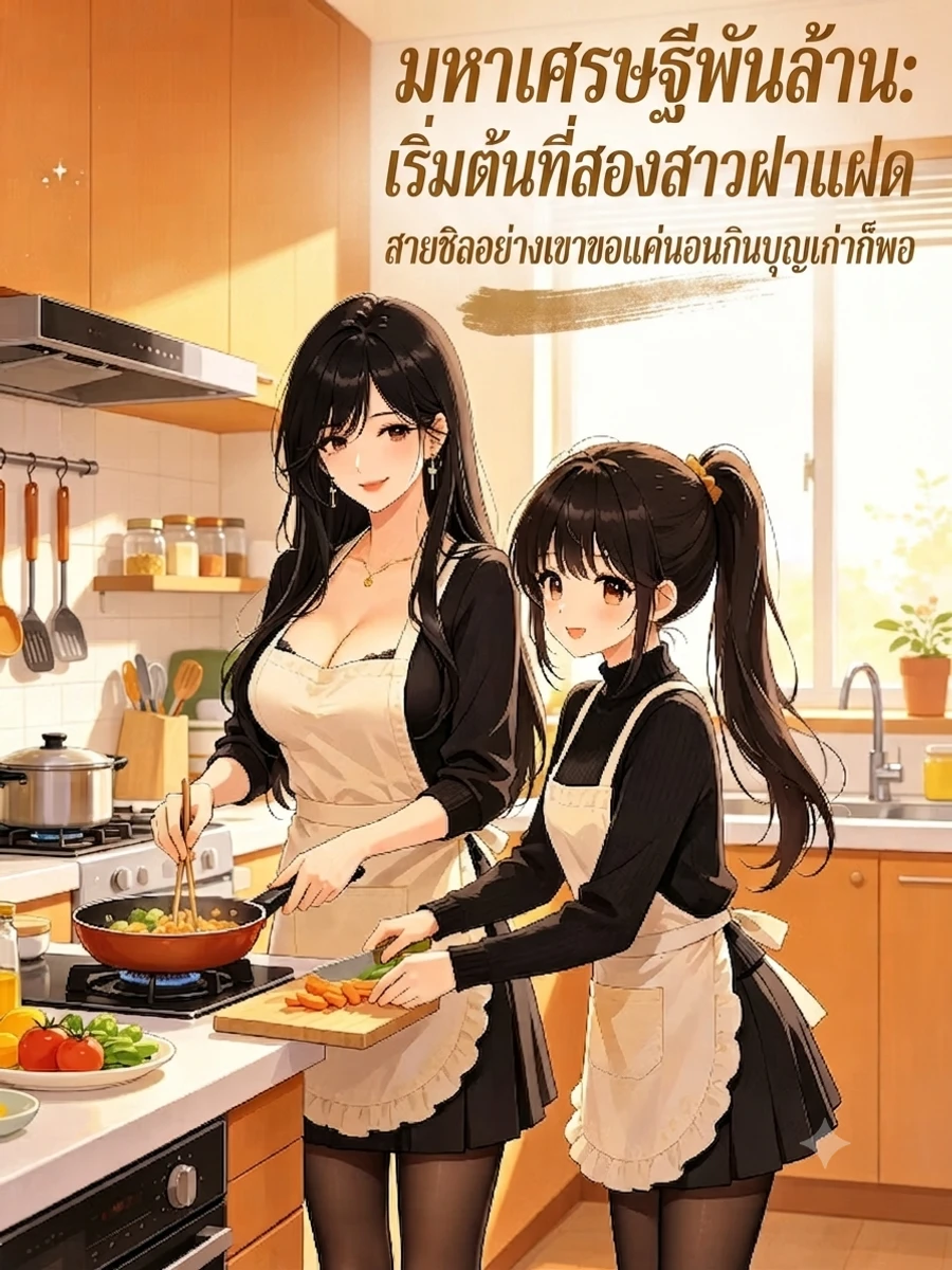ปก มหาเศรษฐีพันล้าน: เริ่มต้นที่สองสาวฝาแฝด สายชิลอย่างเขาขอแค่นอนกินบุญเก่าก็พอ