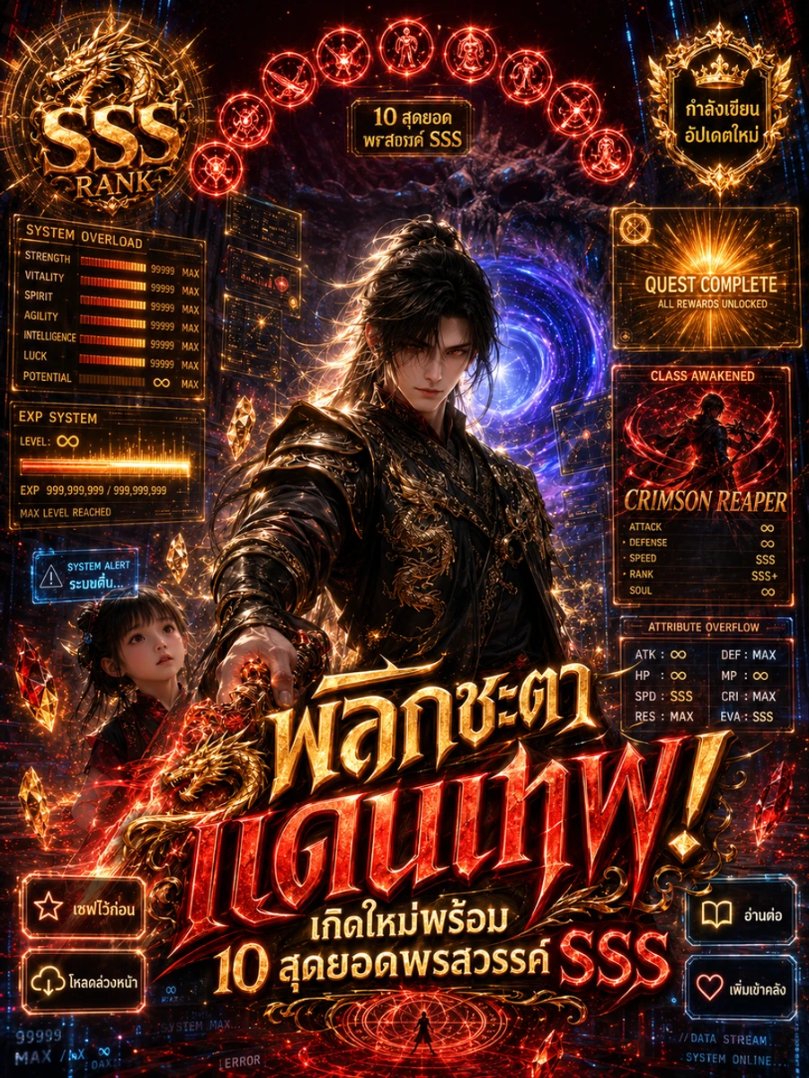ปก พลิกชะตาแดนเทพ! เกิดใหม่พร้อม 10 สุดยอดพรสวรรค์ SSS
