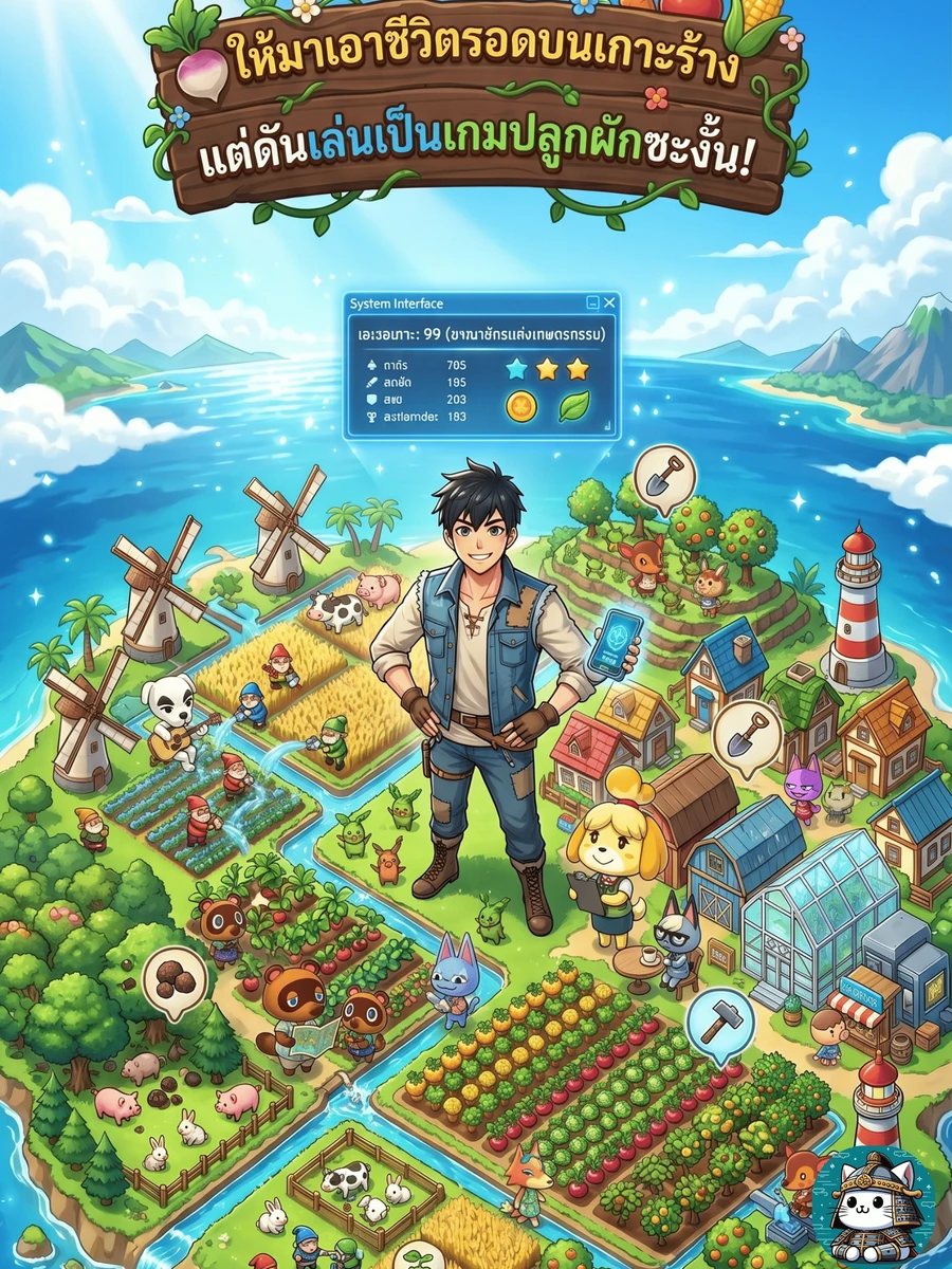 ปก ให้มาเอาชีวิตรอดบนเกาะร้าง แต่ดันเล่นเป็นเกมปลูกผักซะงั้น!