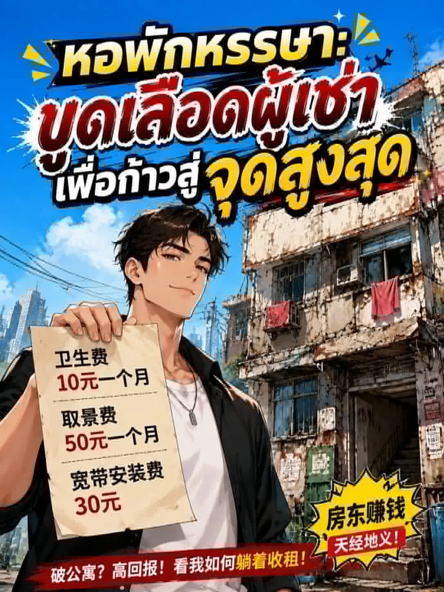 ปก หอพักหรรษา: ขูดเลือดผู้เช่าเพื่อก้าวสู่จุดสูงสุด