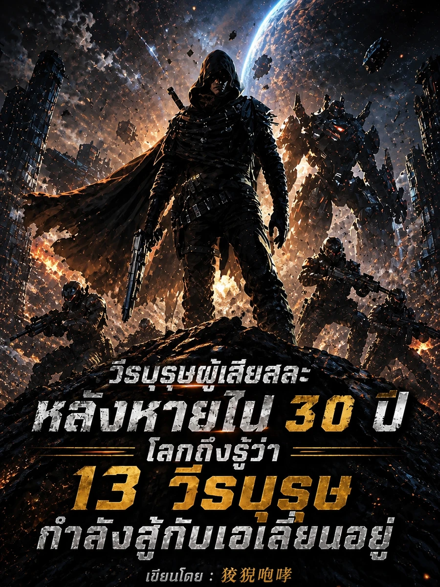 ปก วีรบุรุษผู้เสียสละ: หลังหายไป 30 ปี โลกถึงรู้ว่า 13 วีรบุรุษกําลังสู้กับเอเลี่ยนอยู่