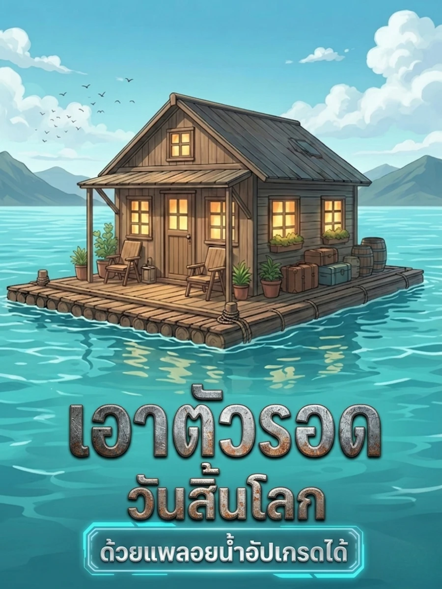 ปก [จบแล้ว] เอาตัวรอดวันสิ้นโลก ด้วยแพลอยน้ําอัปเกรดได้