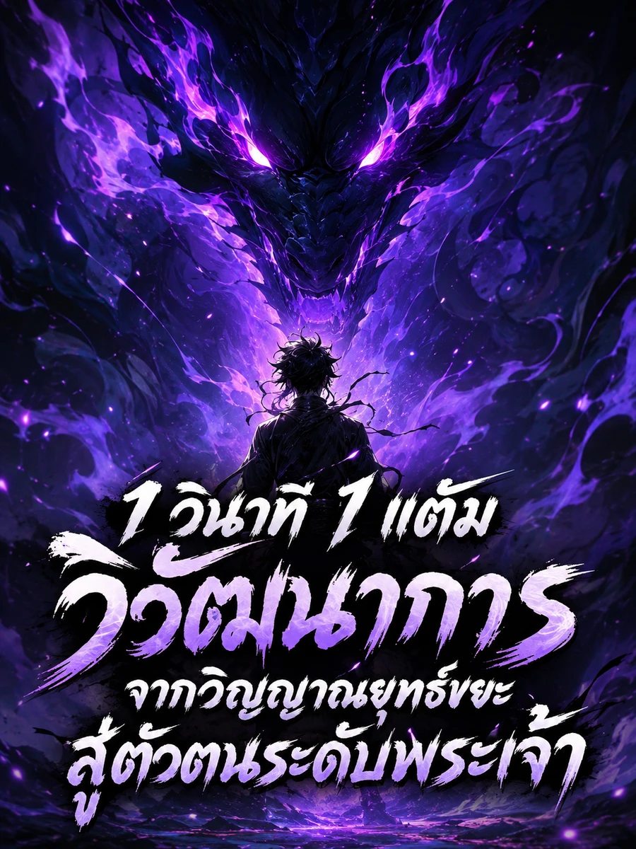 ปก 1 วินาที 1 แต้มวิวัฒนาการ จากวิญญาณยุทธ์ขยะสู่ตัวตนระดับพระเจ้า