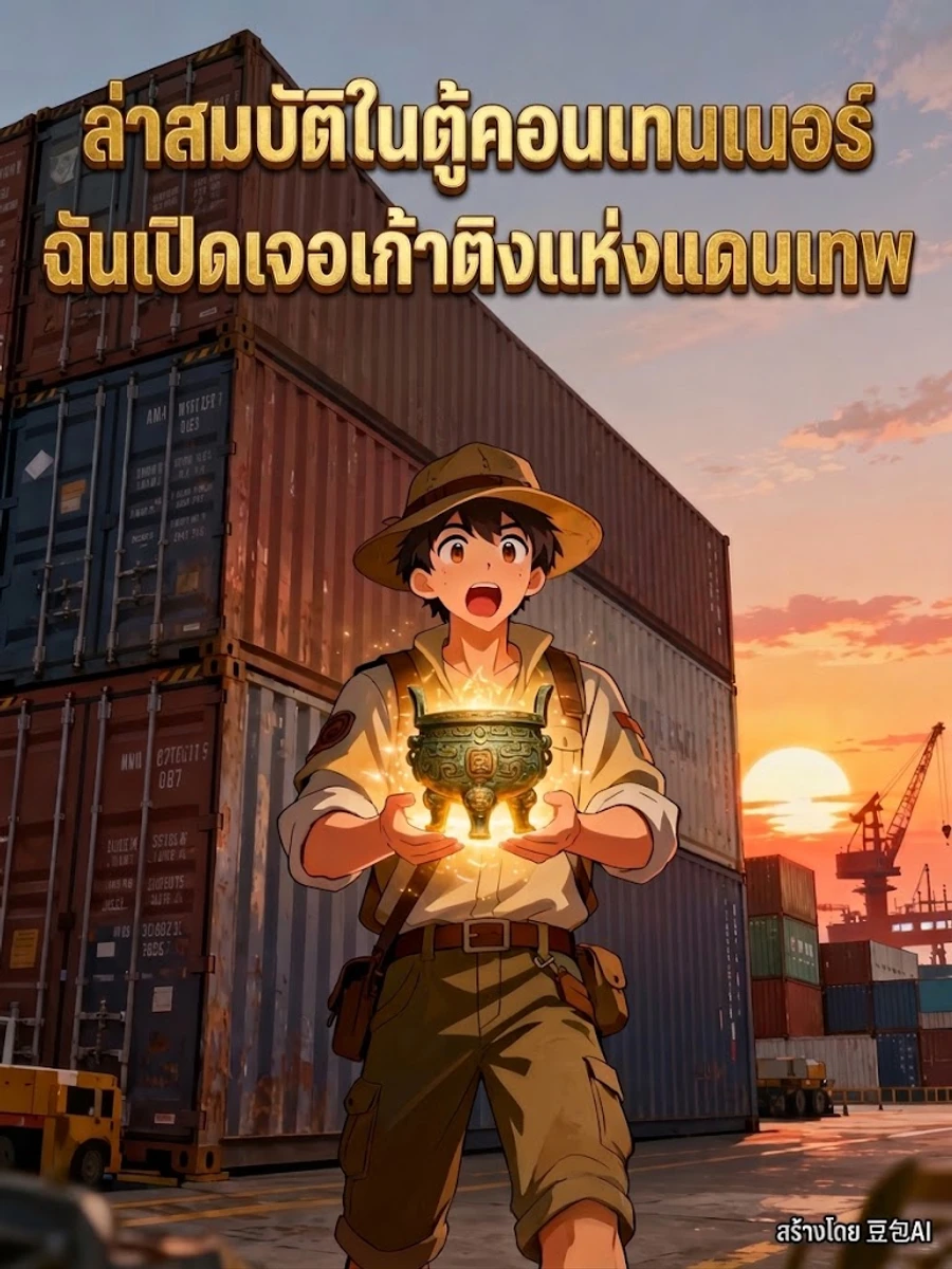 ปก ล่าสมบัติในตู้คอนเทนเนอร์: ฉันเปิดเจอเก้าติงแห่งแดนเทพ