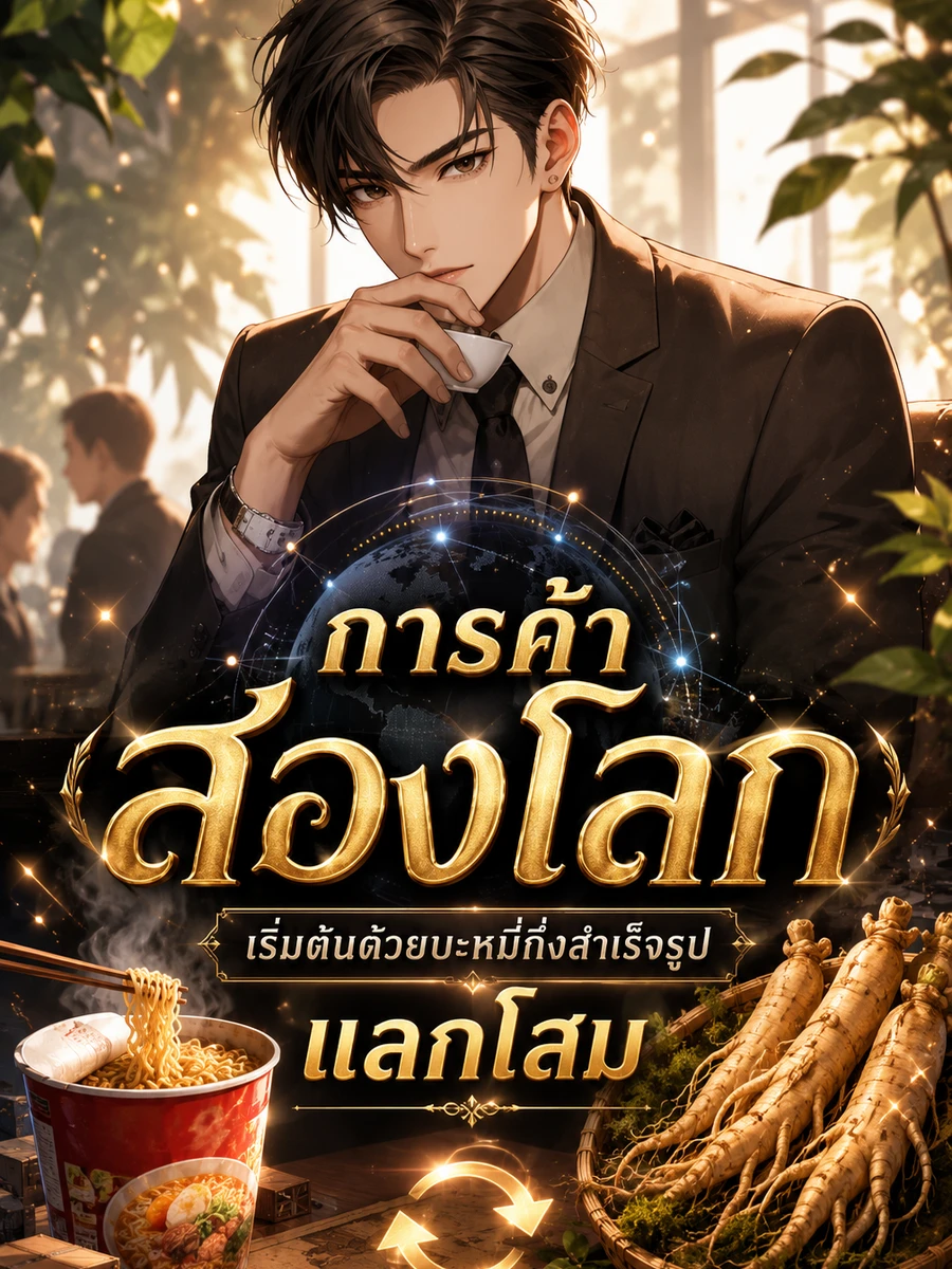 ปก การค้าสองโลก เริ่มต้นด้วยบะหมี่กึ่งสําเร็จรูปแลกโสม