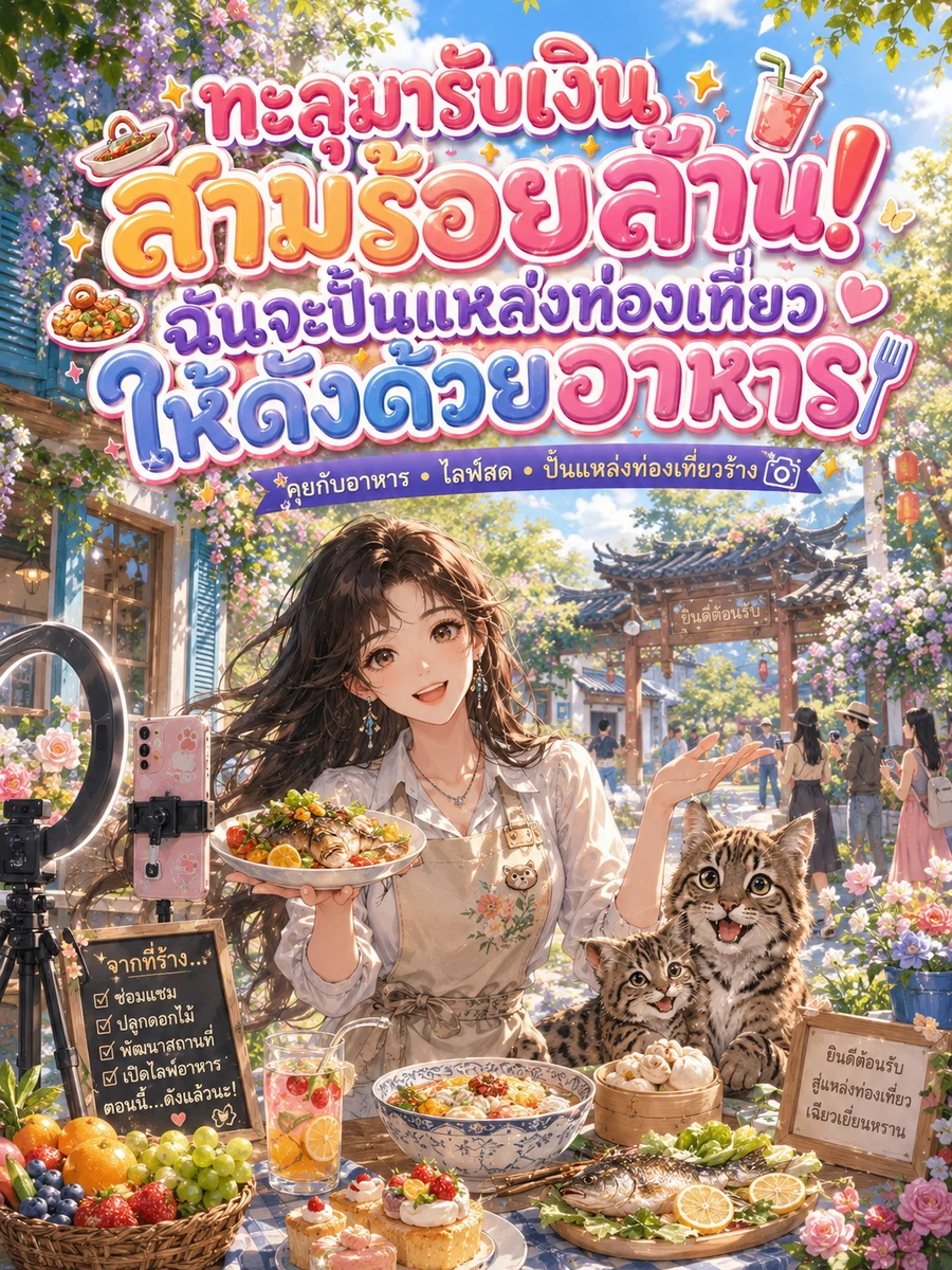 ปก [จบแล้ว]ทะลุมารับเงินสามร้อยล้าน! ฉันจะปั้นแหล่งท่องเที่ยวให้ดังด้วยอาหาร