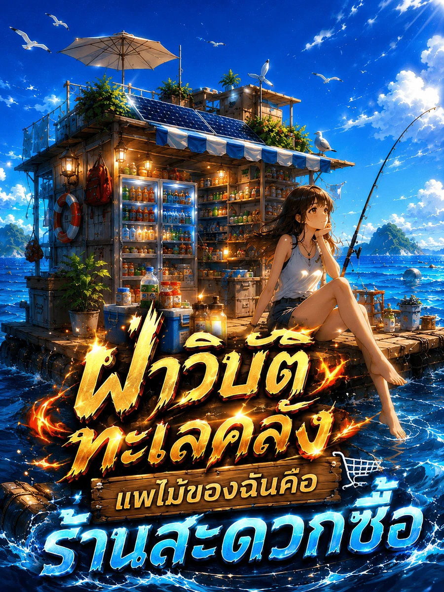 ปก ฝ่าวิบัติทะเลคลั่ง แพไม้ของฉันคือร้านสะดวกซื้อ
