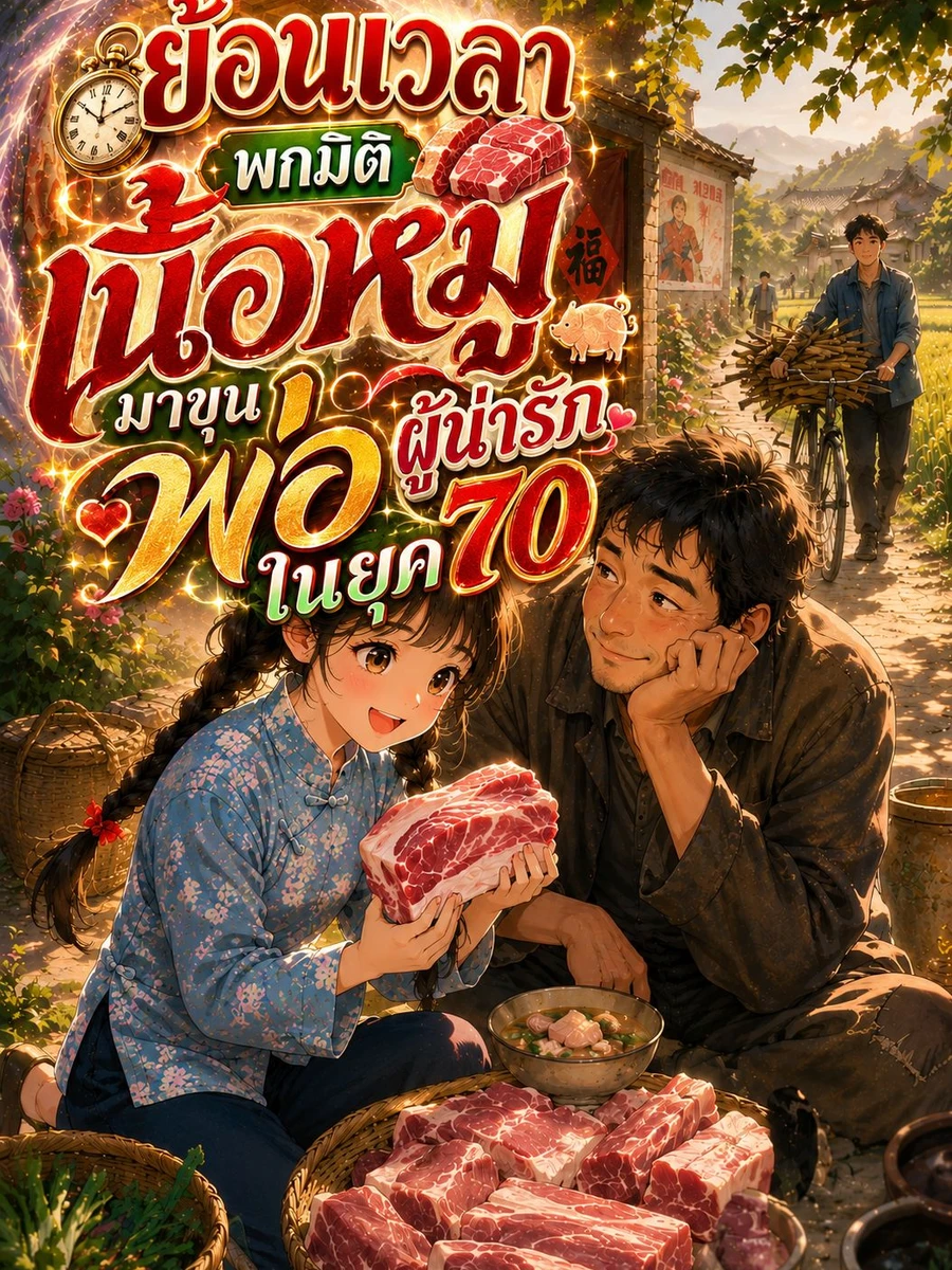ปก ย้อนเวลาพกมิติเนื้อหมู มาขุนพ่อผู้น่ารักในยุค 70