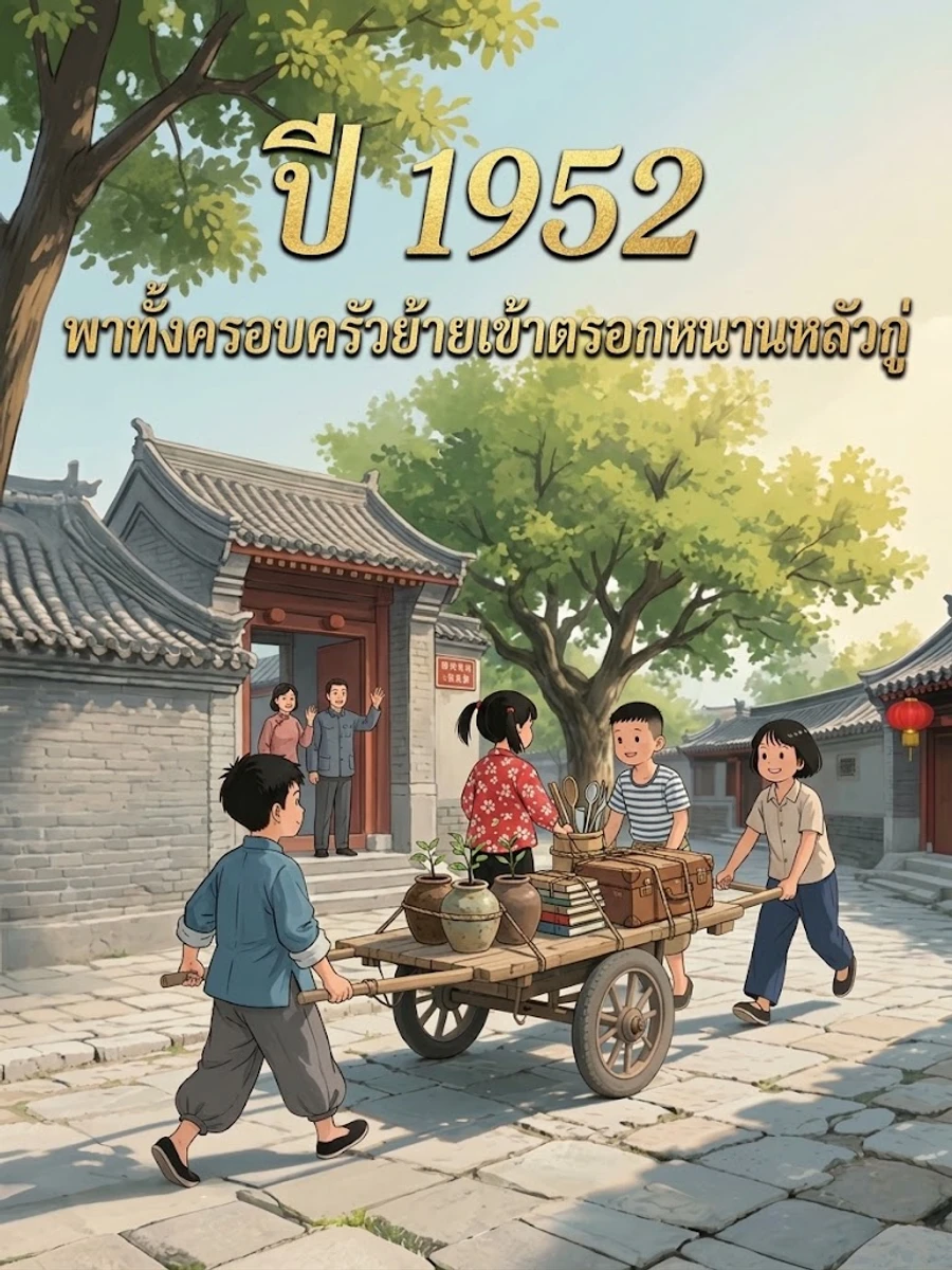 ปก ปี 1952 พาทั้งครอบครัวย้ายเข้าตรอกหนานหลัวกู่