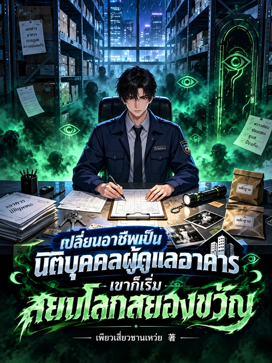 ปก "เปลี่ยนอาชีพเป็นนิติบุคคลผู้ดูแลอาคาร เขาก็เริ่มสยบโลกสยองขวัญ"